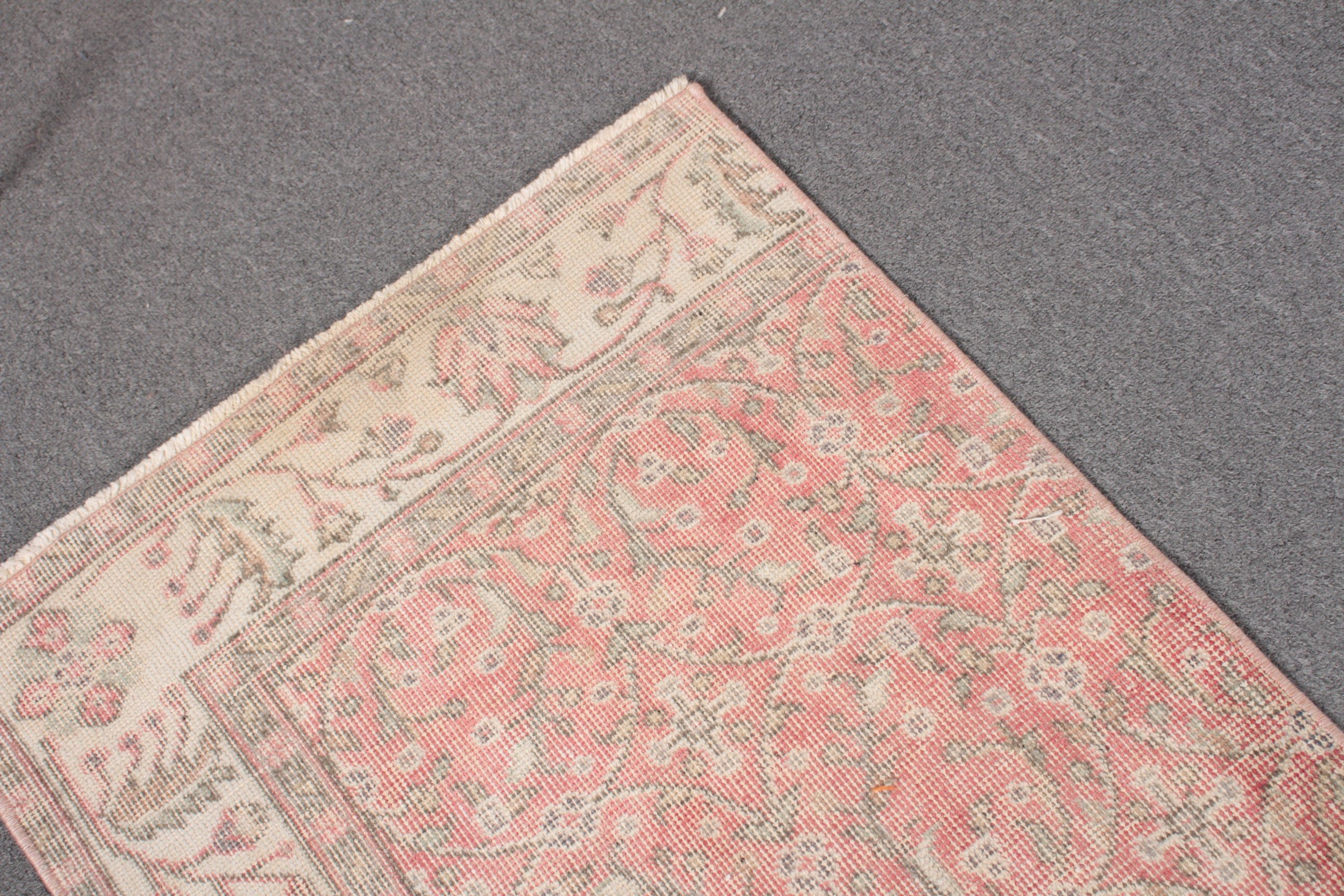 2.2x7.2 ft Runner Halı, Türk Halısı, Sessiz Halı, Koridor Halıları, Mutfak Halısı, Vintage Halı, Yatak Odası Halıları, Oryantal Halı, Bej Oushak Halı