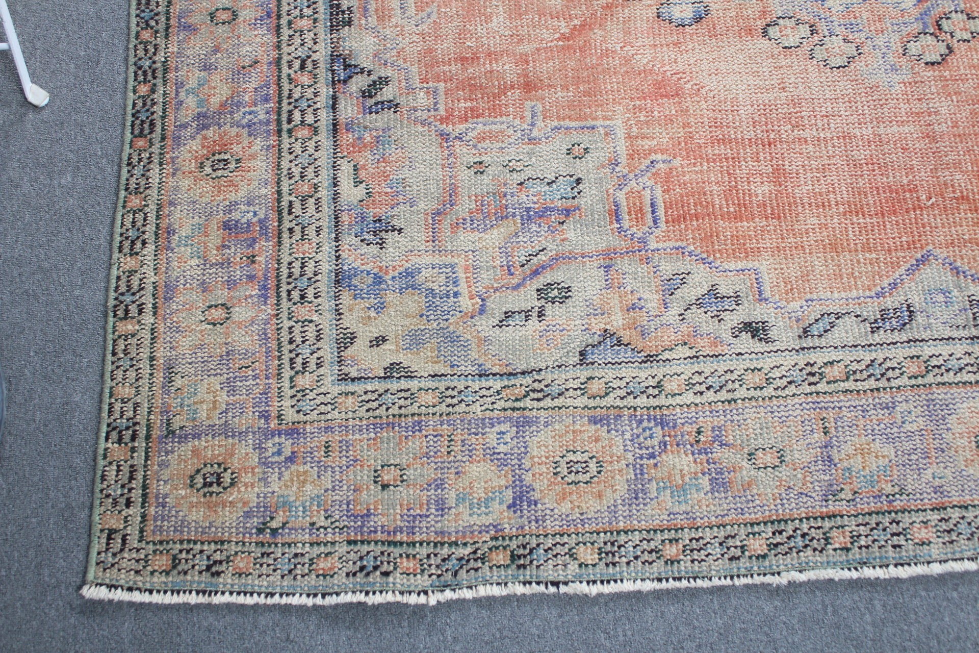 Vintage Halı, Oturma Odası Halısı, Yemek Odası Halısı, Eklektik Halı, Havalı Halı, 6.3x8.7 ft Büyük Halı, Kırmızı Fas Halısı, Türk Halısı, Fas Halıları