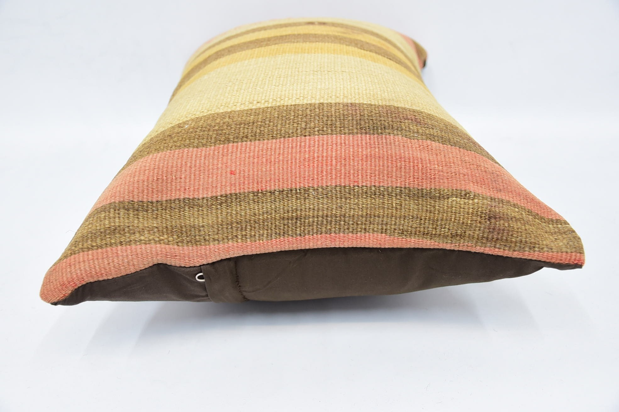 16"x24" Beige Pillow Case, Ethnical Kilim Rug Pillow, Pillow for Sofa, Handmade Throw Pillow Case, Throw Kilim Pillow