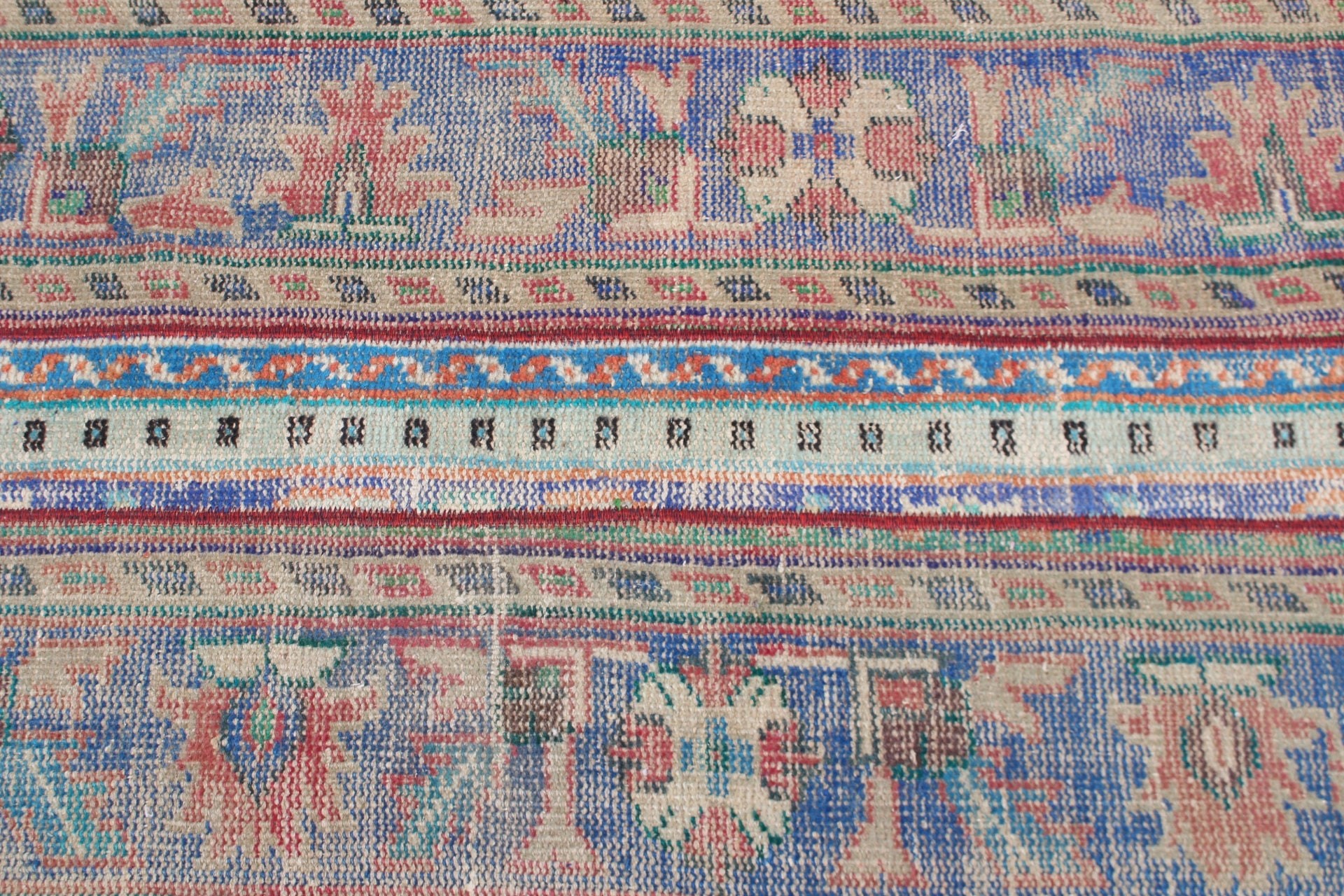 Antique Rugs, Kitchen Rug, Oriental Rugs, Rugs for Hallway, Vintage Rug, Blue Wool Rug, 2.3x7.9 ft Runner Rugs, Dorm Rug, Turkish Rug