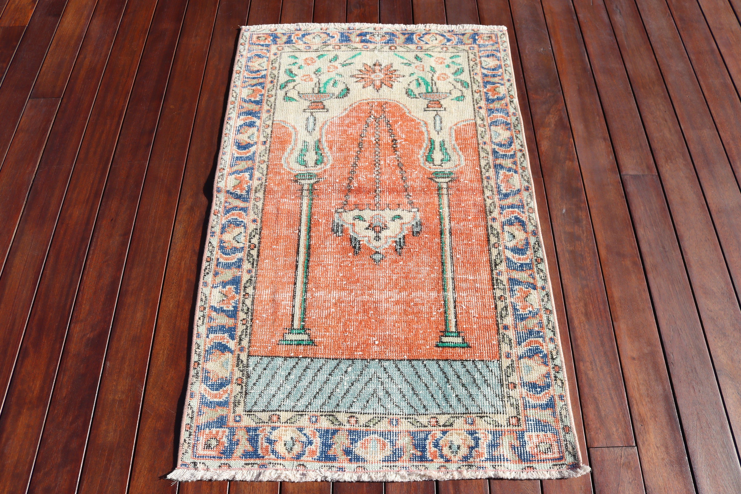 Yün Halılar, Vintage Halı, 2,4x3,8 ft Küçük Halılar, Küçük Boho Halıları, Kırmızı Açıklama Halıları, Türk Halısı, Fas Halıları, Banyo Halısı, Mutfak Halısı