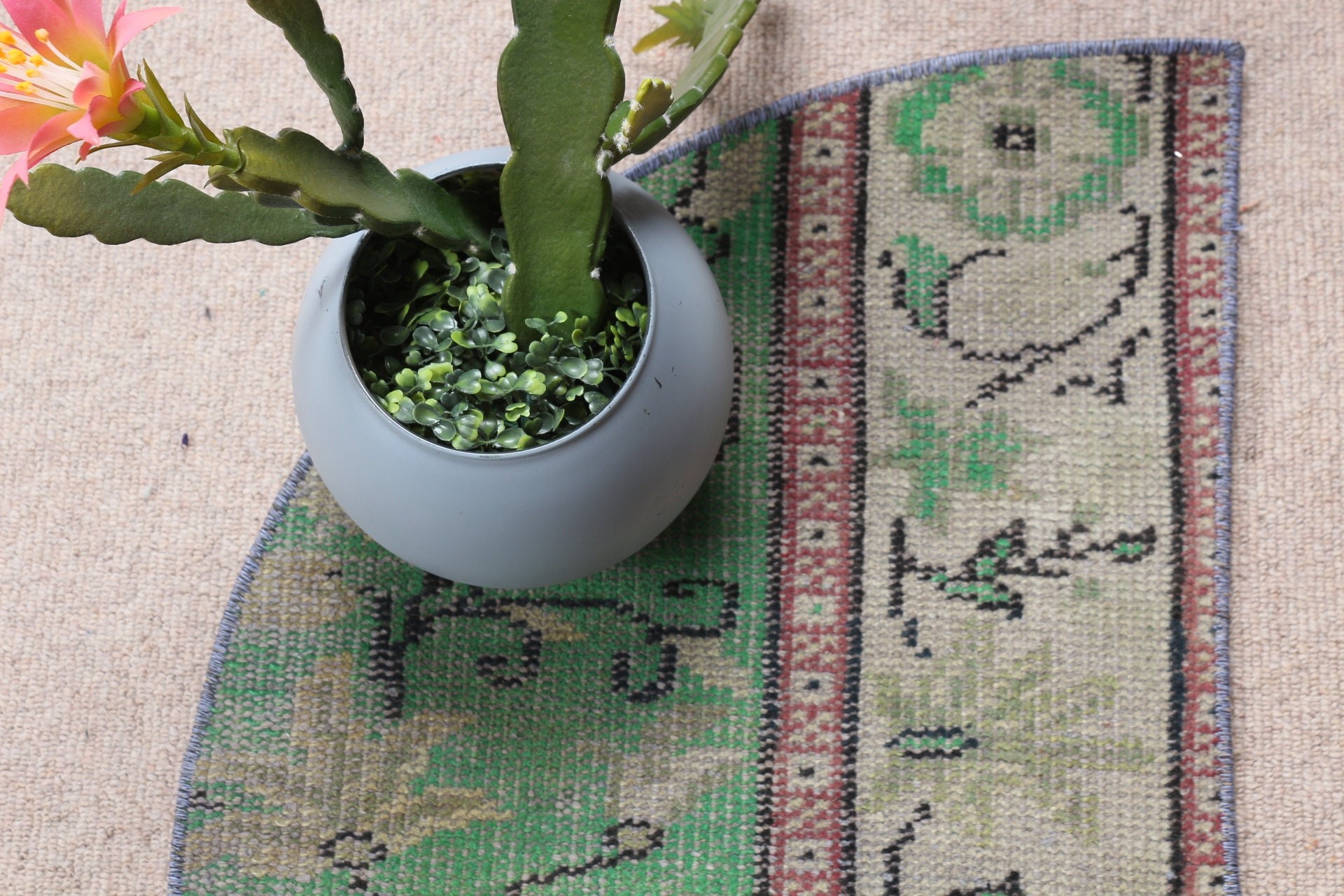 2.5x1.5 ft Small Rug, Bedroom Rug, Moroccan Rugs, Antique Rug, Nursery Rugs, Outdoor Rugs, Turkish Rugs, Vintage Rug, Green Antique Rug