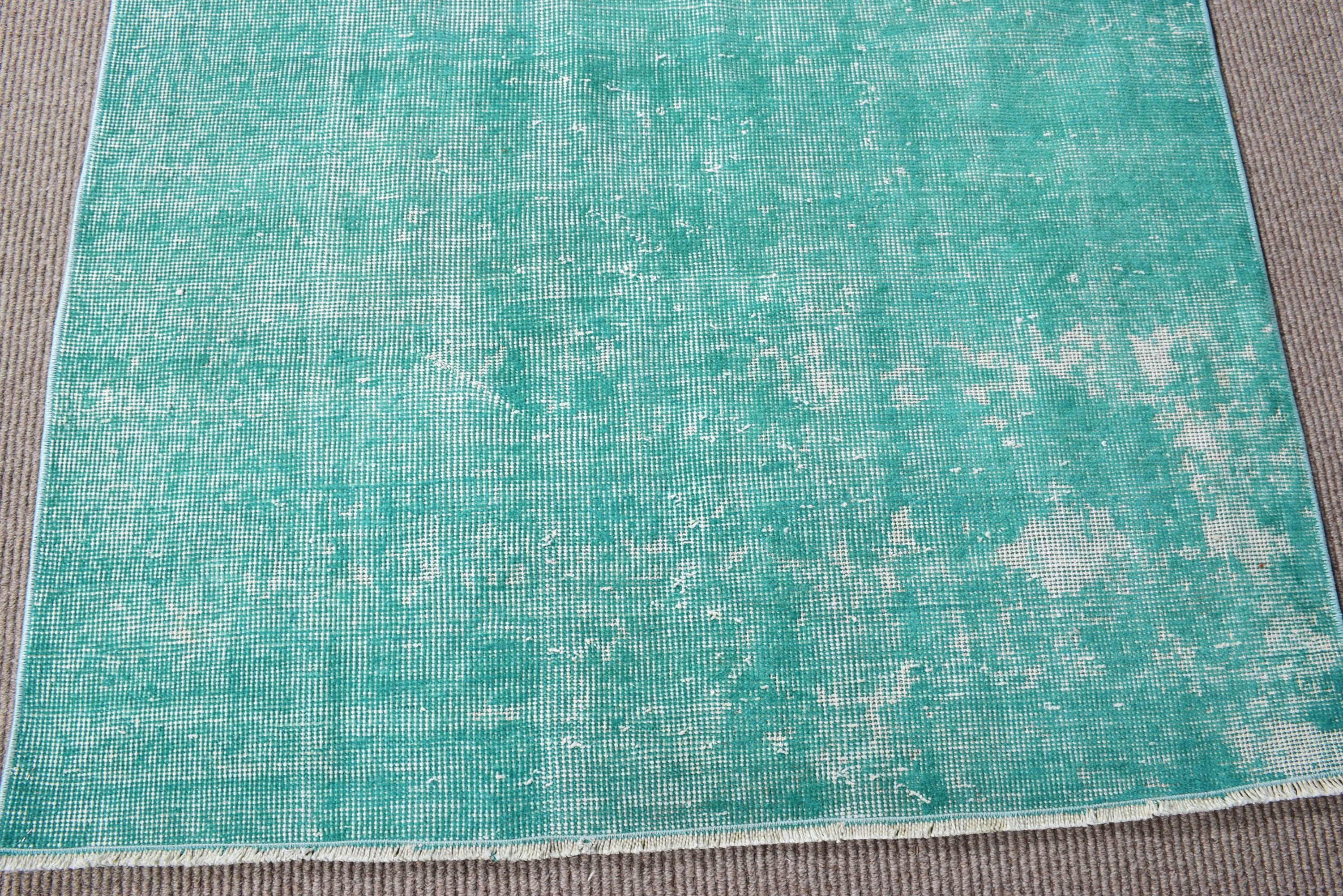 Green Cool Rug, Wool Rug, Turkish Rugs, Nursery Rugs, Anatolian Rug, 3.6x6.1 ft Accent Rug, Rugs for Kitchen, Bedroom Rug, Vintage Rug