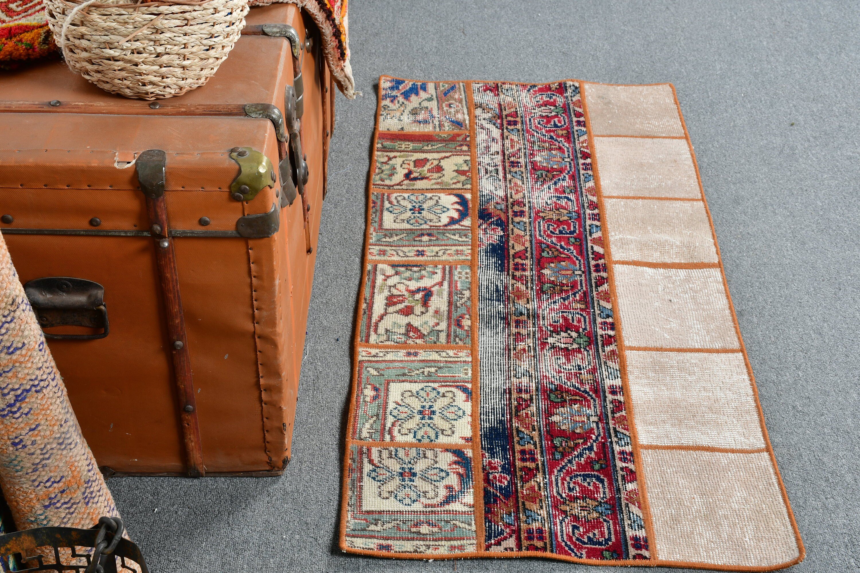 Floor Rugs, Brown Wool Rug, Wall Hanging Rugs, Vintage Rug, Nursery Rug, Kitchen Rug, Rugs for Nursery, Turkish Rug, 1.9x4 ft Small Rug