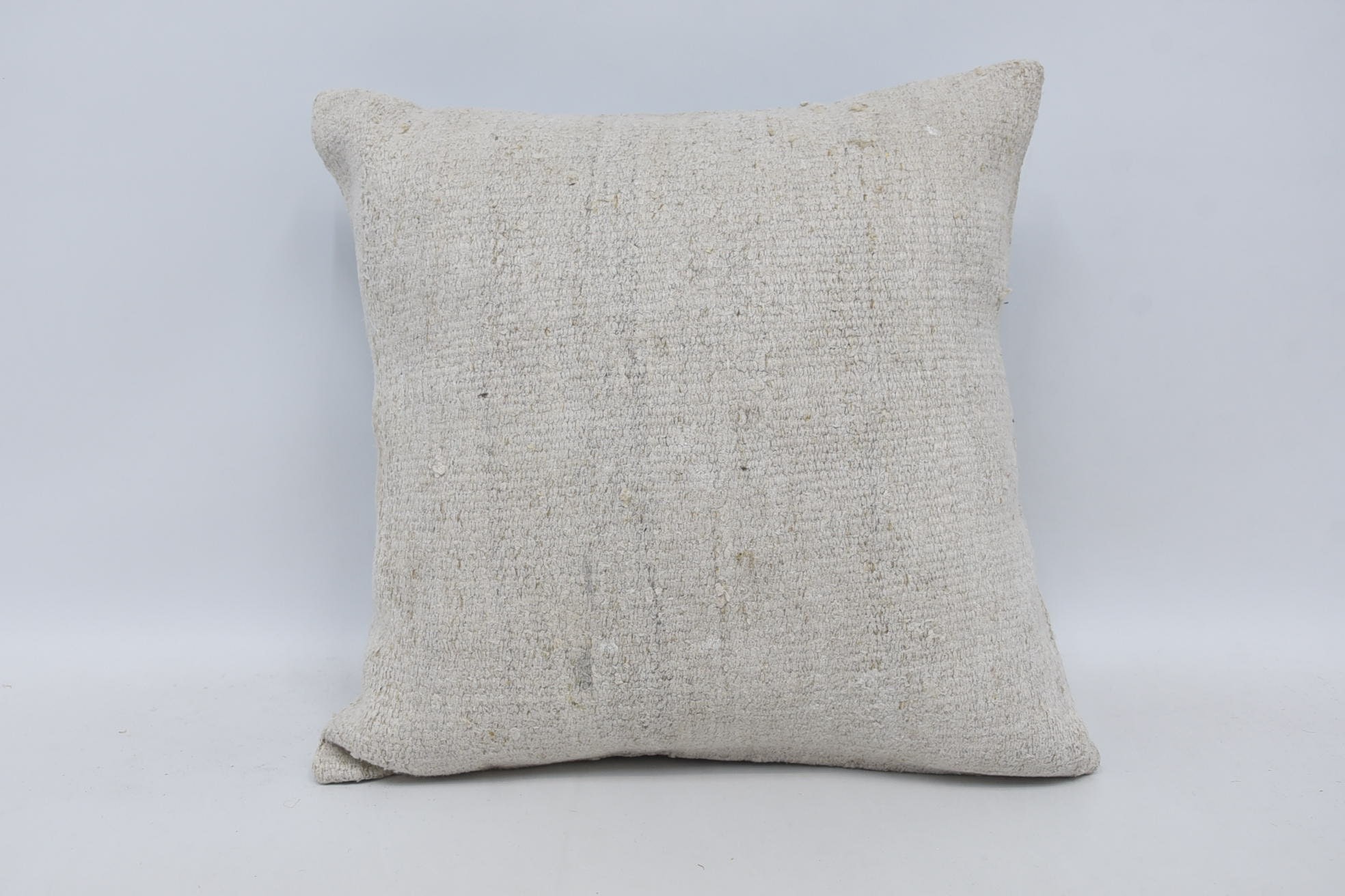 Kilim Rug Cushion Cover, Turkish Pillow, Vintage Pillow, 18"x18" White Cushion Case, Gift Pillow, One Of A Kind Cushion Case