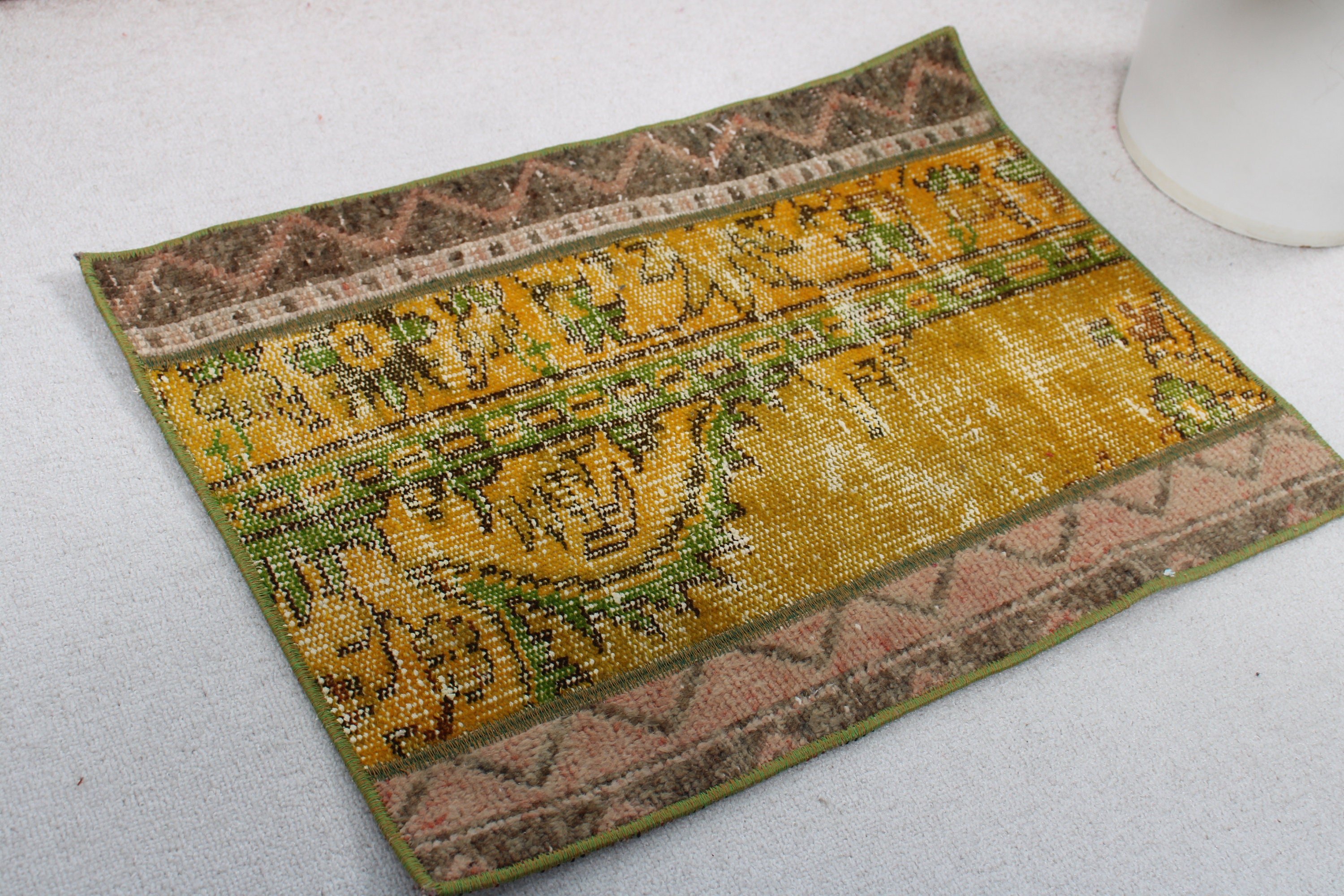 Turkish Rugs, Moroccan Rugs, Wall Hanging Rug, Vintage Rugs, Yellow Modern Rug, Door Mat Rug, 1.6x2.3 ft Small Rug, Modern Rugs, Exotic Rug