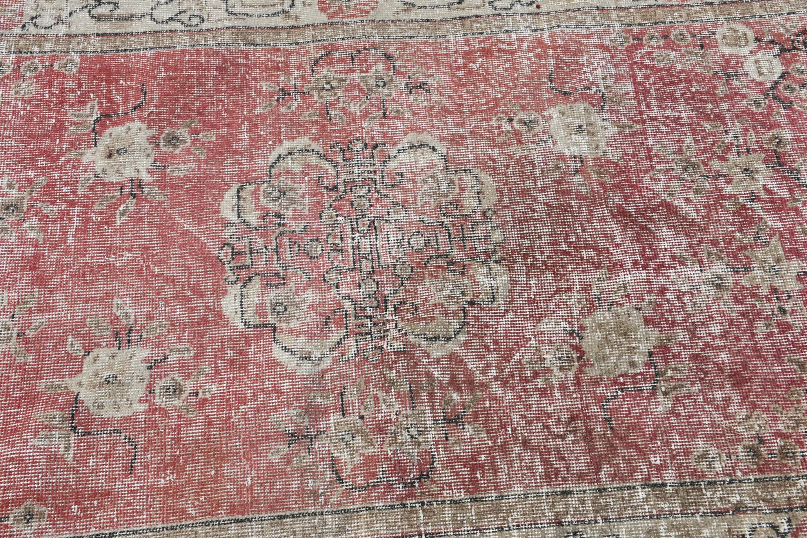 Bedroom Rug, 3.5x7.2 ft Area Rugs, Floor Rugs, Oriental Rug, Custom Rugs, Rugs for Dining Room, Red Oriental Rugs, Vintage Rug, Turkish Rug