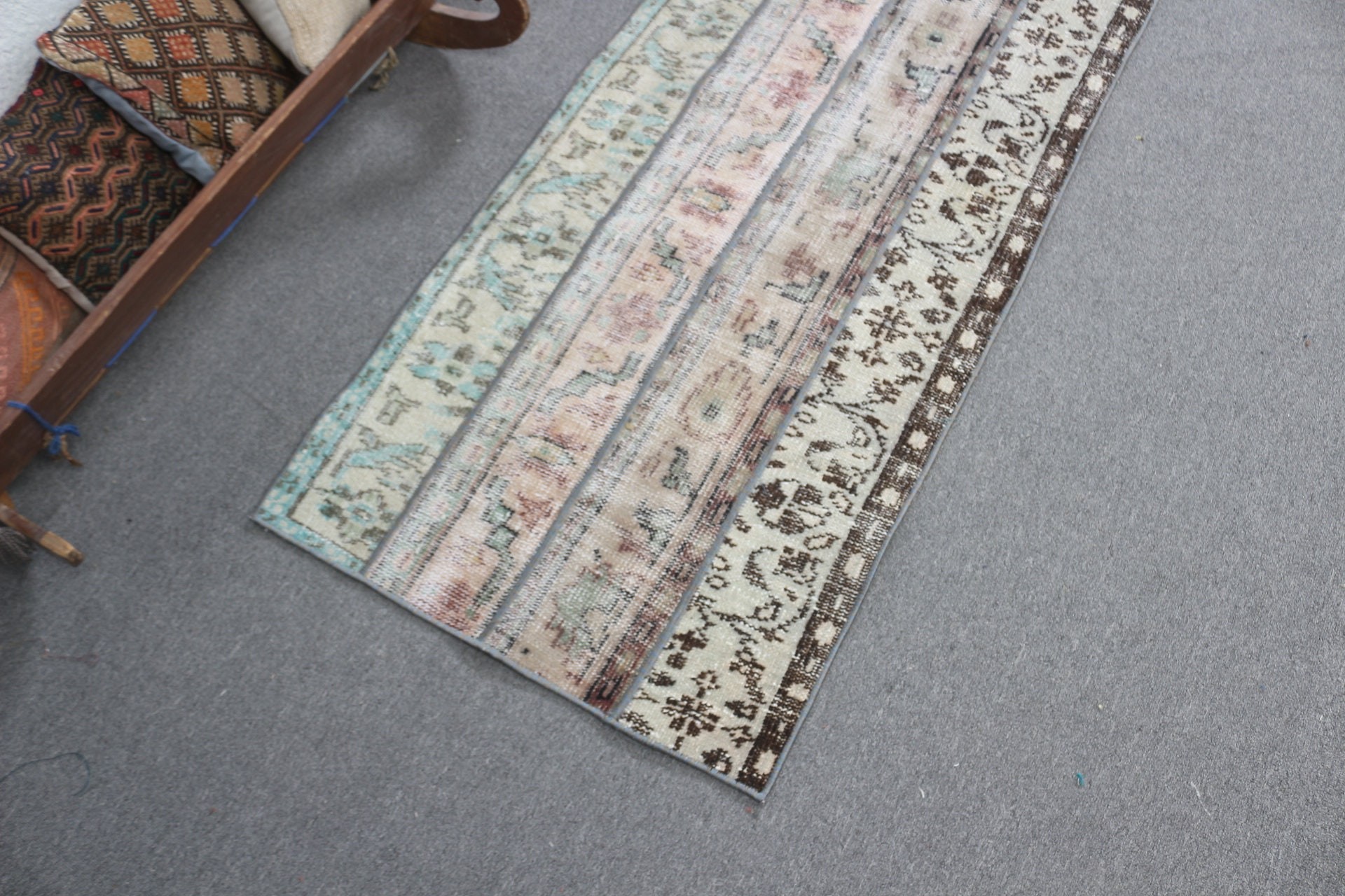 Hallway Rugs, Turkish Rugs, Cool Rug, Rugs for Hallway, Beige Floor Rug, Vintage Rug, 2.3x6.1 ft Runner Rug, Corridor Rug, Floor Rug