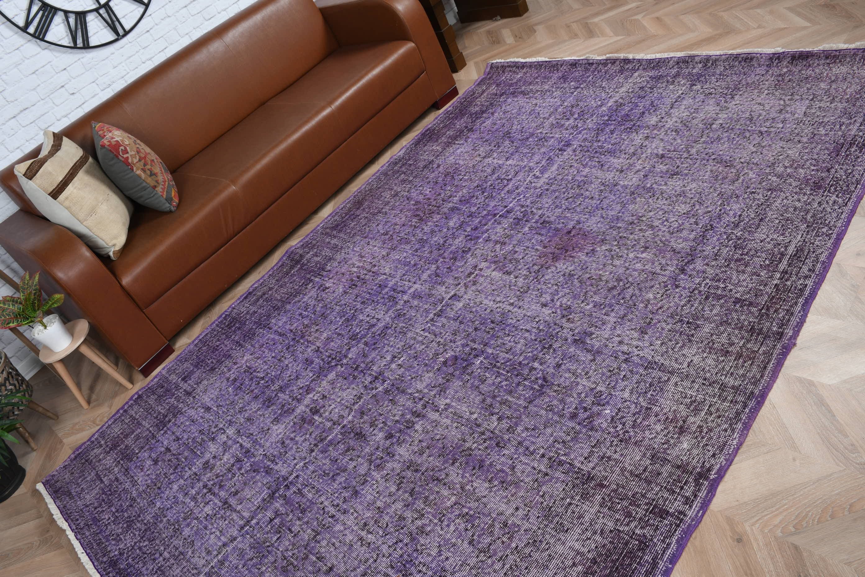 Home Decor Rugs, Living Room Rugs, Cool Rug, Rugs for Bedroom, 6.3x9.1 ft Large Rugs, Purple Bedroom Rug, Vintage Rug, Turkish Rugs