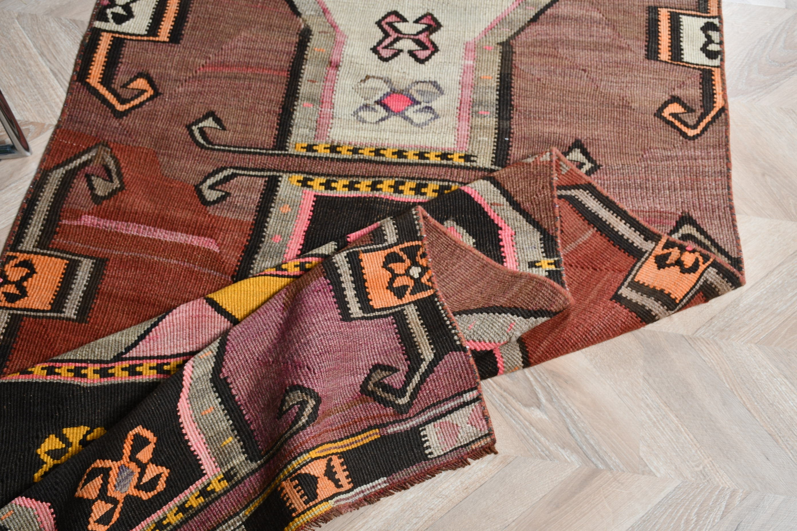 Merdiven Halısı, Oushak Halısı, Kilim, Türk Halıları, Fas Halıları, Vintage Halılar, Koridor Halısı, 3.1x14.8 ft Runner Halıları, Türkiye Halısı, Kahverengi Soğuk Halı