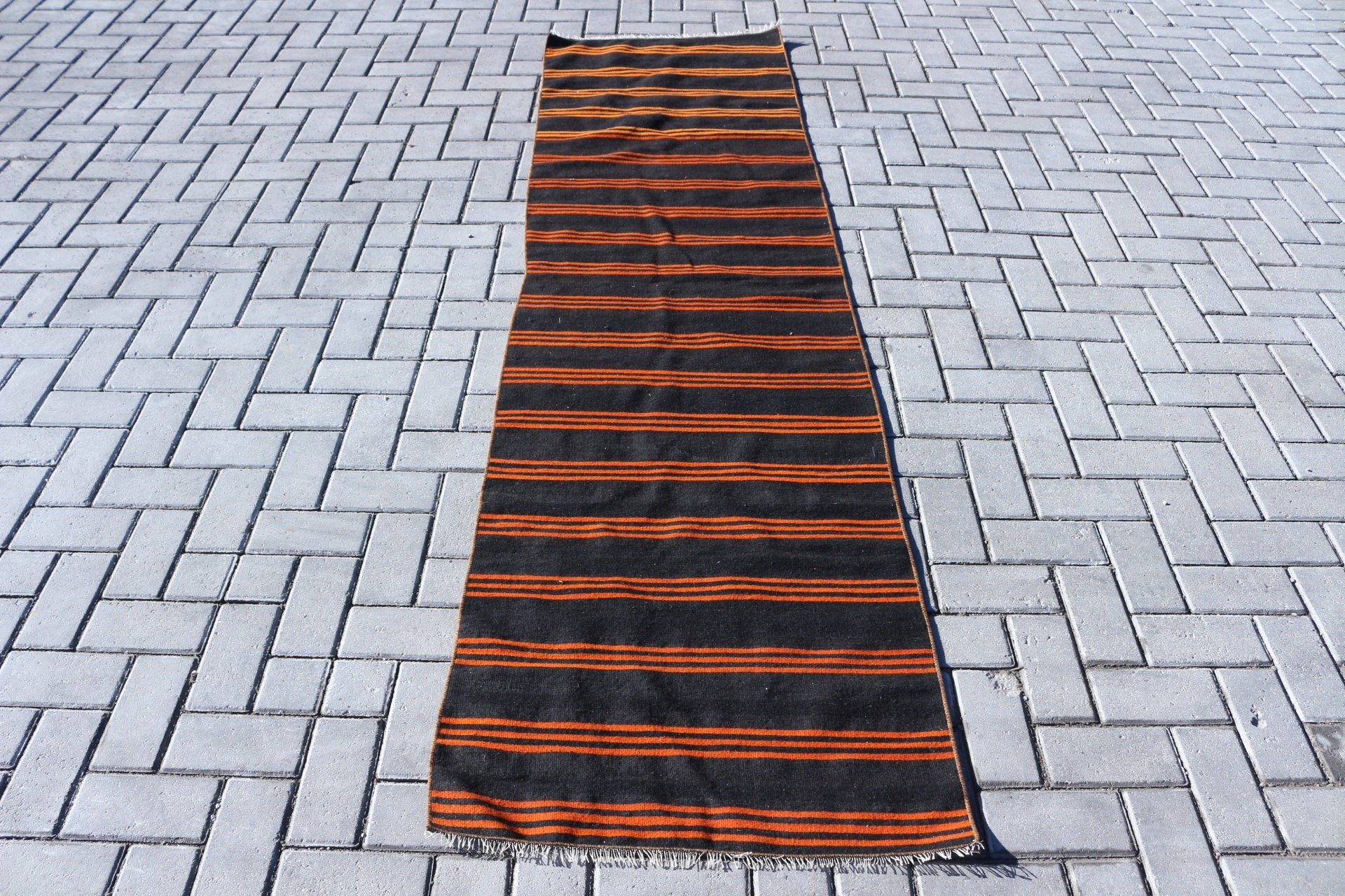 Moroccan Rug, Floor Rug, Turkish Rug, 2.3x8.6 ft Runner Rug, Boho Rugs, Kitchen Rug, Black Home Decor Rug, Kilim, Vintage Rug, Corridor Rug