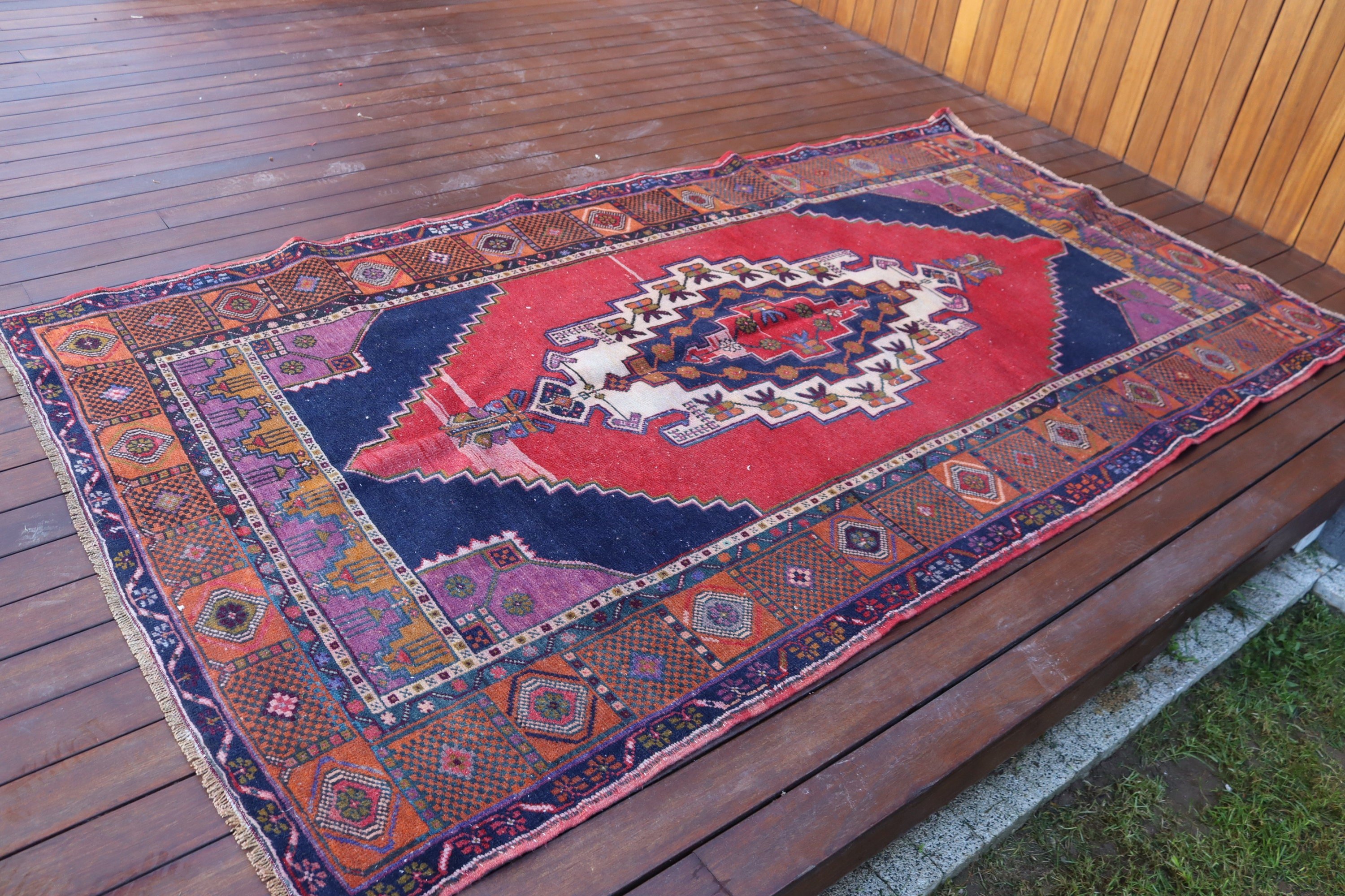 Dining Room Rugs, Floor Rugs, Turkish Rug, Rugs for Floor, 4.4x8.2 ft Area Rugs, Vintage Rug, Statement Rug, Red Oriental Rugs, Luxury Rug