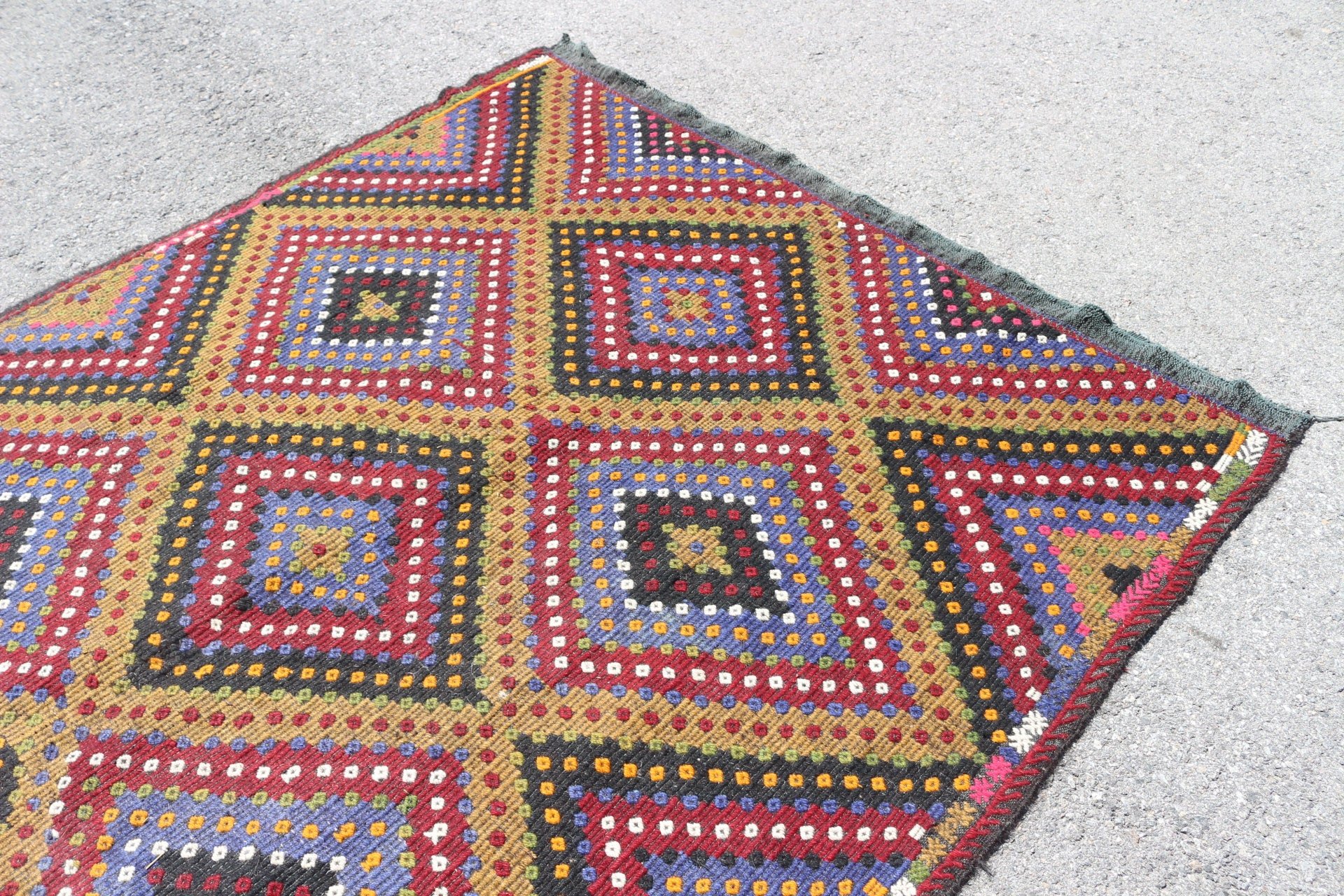 Kilim, Antika Halılar, Oturma Odası Halısı, Vintage Halı, Türk Halıları, Kırmızı Anadolu Halısı, Ev Dekor Halıları, 5.8x8.3 ft Büyük Halılar, Salon Halıları