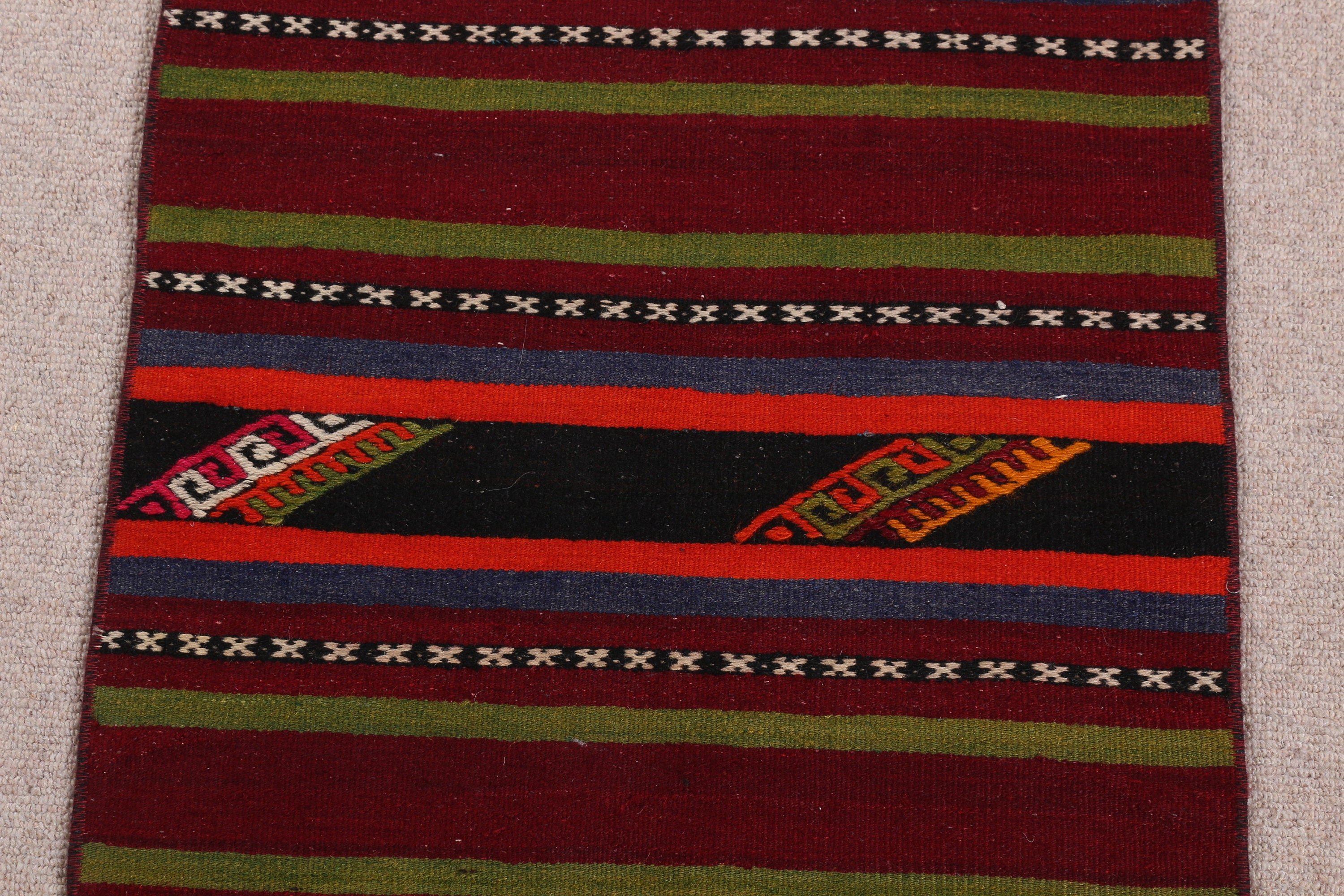 Bedroom Rug, Kilim, Rainbow Anatolian Rug, 1.7x2.9 ft Small Rug, Turkish Rug, Oriental Rug, Car Mat Rug, Anatolian Rugs, Vintage Rugs