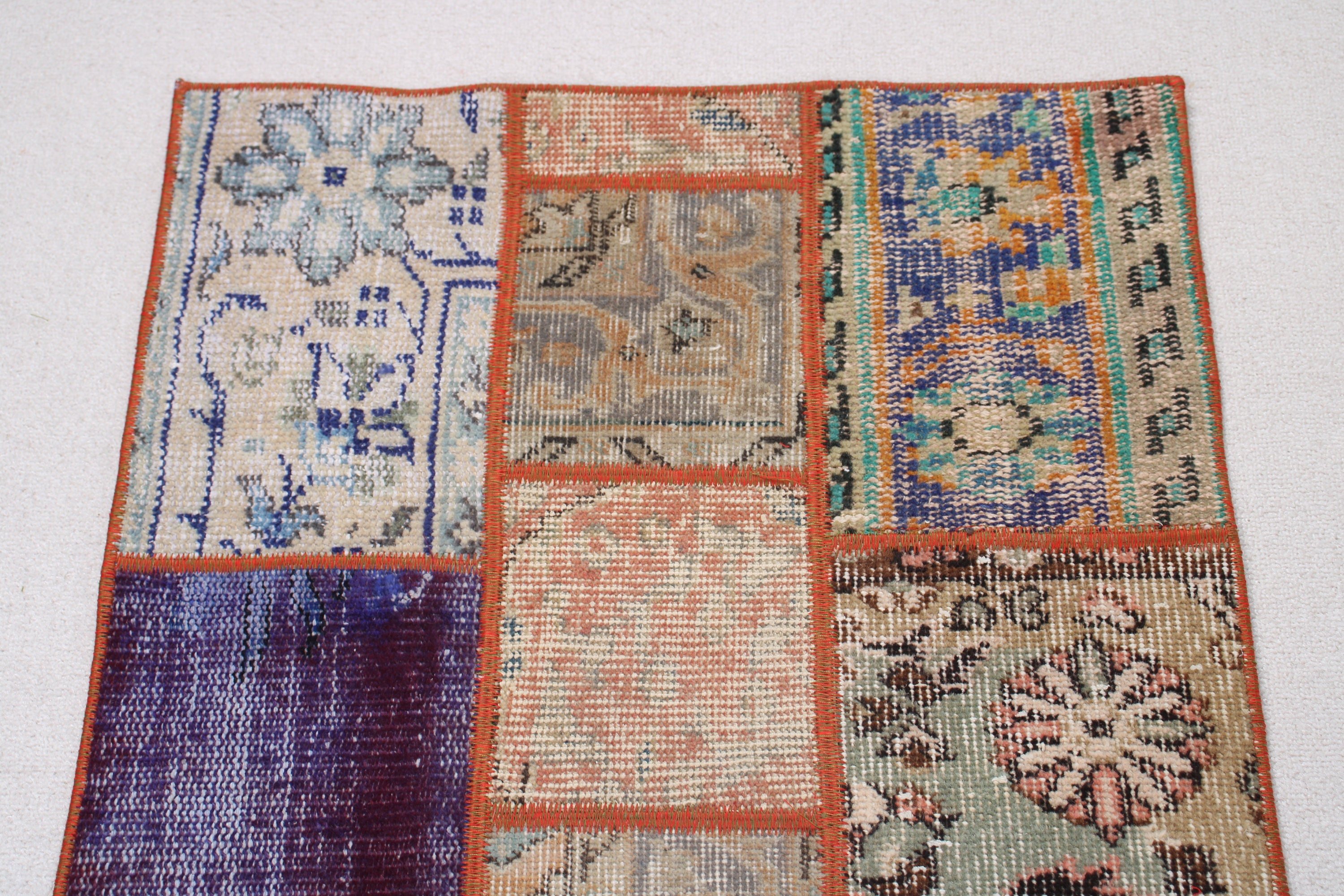 Banyo Halıları, Geometrik Halı, Nötr Halı, Türk Halıları, Yeşil Lüks Halılar, Küçük Boho Halı, 2x3,9 ft Küçük Halı, Vintage Halılar, Araba Paspas Halısı