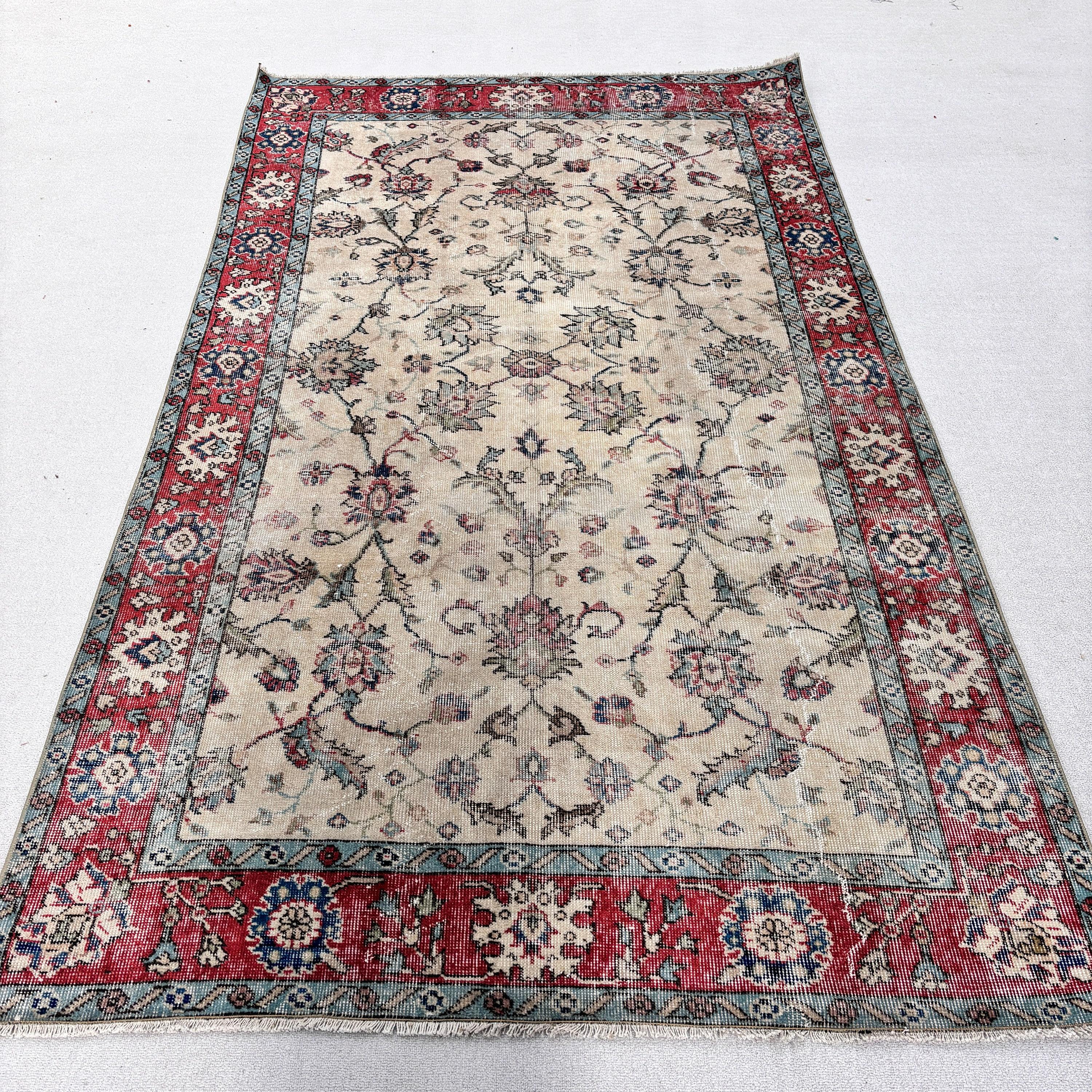 5.1x8.6 ft Büyük Halılar, Yer Halısı, Kırmızı Mutfak Halısı, Vintage Halılar, Büyük Vintage Halı, Büyük Boho Halısı, Türk Halısı, Mutfak Halısı