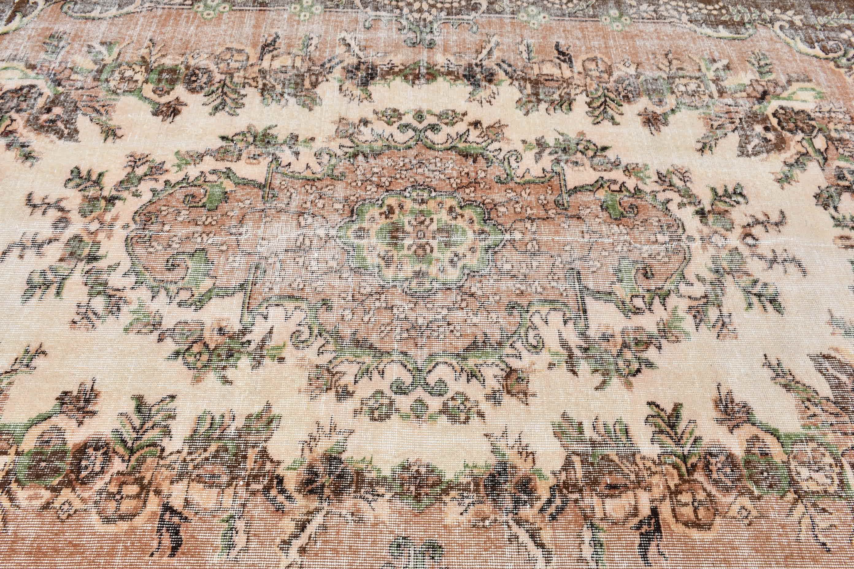 Yatak Odası Halıları, Vintage Halı, Antika Halı, 5.8x9.3 ft Büyük Halı, Salon Halıları, Turuncu Fas Halısı, Yatak Odası Halıları, Türk Halısı