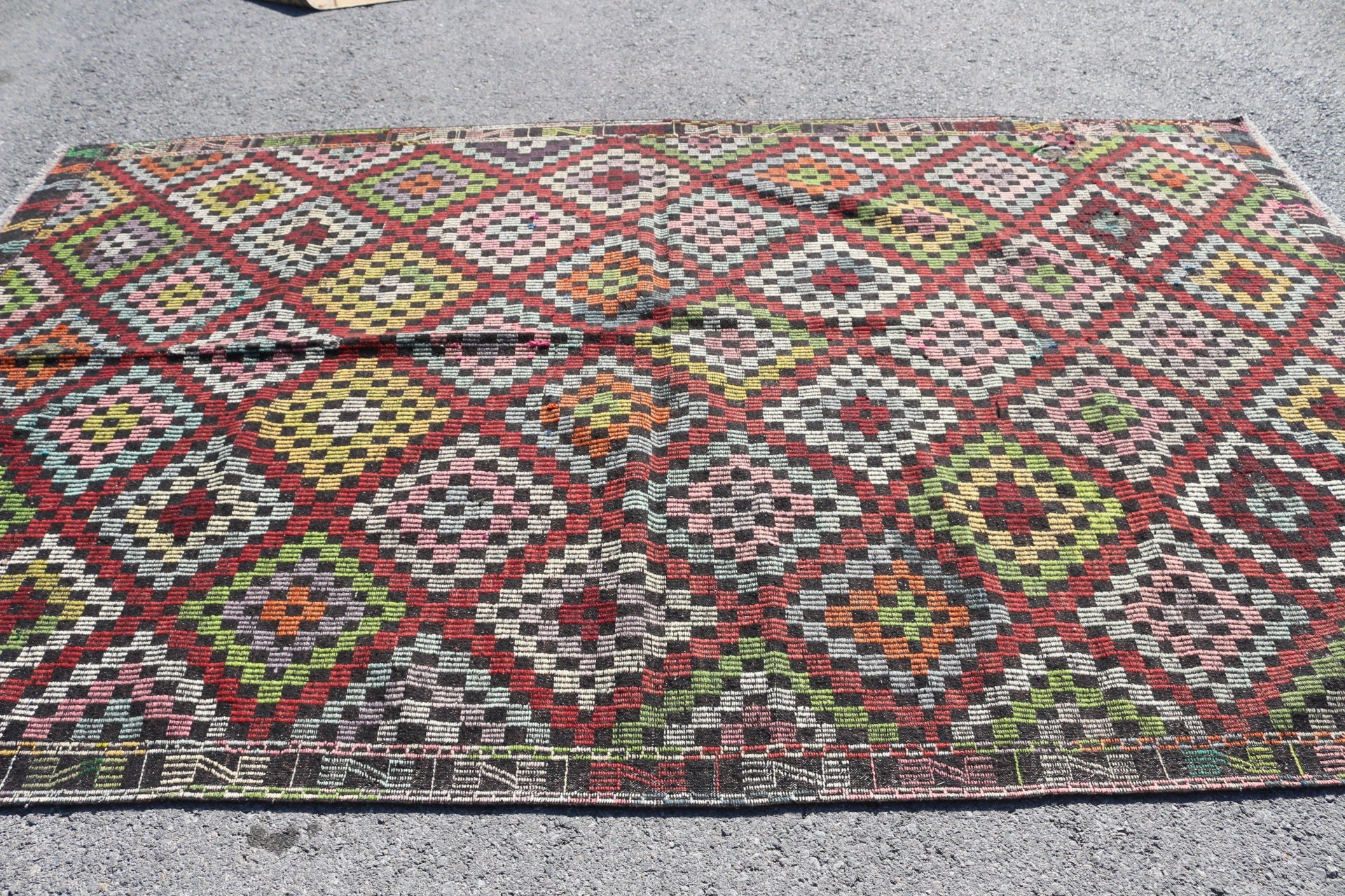 Salon Halıları, Yatak Odası Halısı, Yer Halısı, 6.5x10.5 ft Büyük Halılar, Vintage Halı, Siyah Ev Dekor Halısı, Türk Halısı, Yün Halısı, Oryantal Halı, Kilim