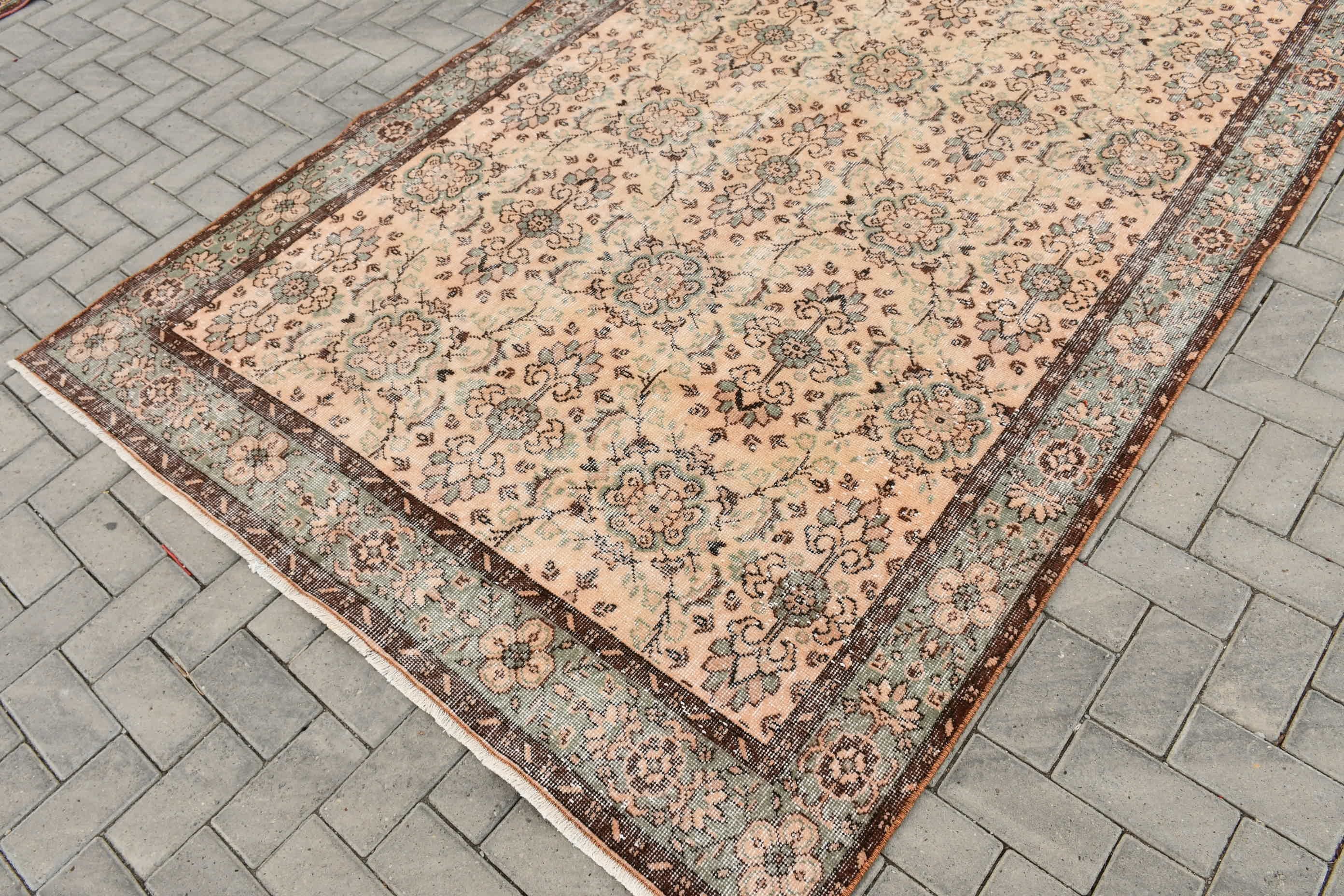 Yatak Odası Halıları, Vintage Halı, Salon Halısı, 5.8x10 ft Büyük Halı, Türk Halısı, Soğuk Halı, Yün Halı, Tribal Türk Halısı Halıları, Bej Yatak Odası Halıları