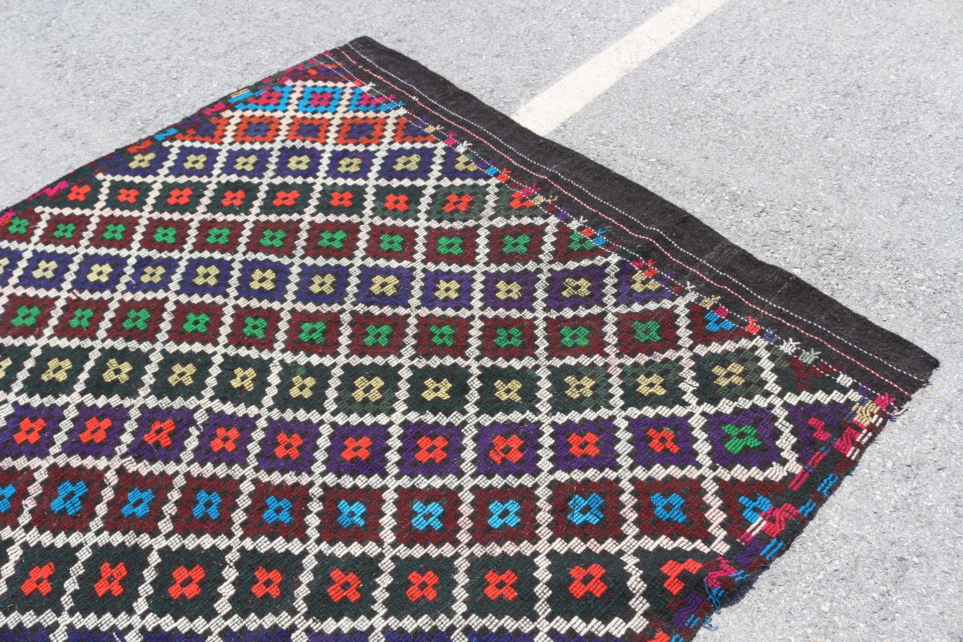 Yemek Odası Halısı, Oturma Odası Halısı, Türk Halıları, Siyah Yatak Odası Halıları, Vintage Halı, Kilim, 6.5x10.2 ft Büyük Halı, Yatak Odası Halıları, Antika Halılar