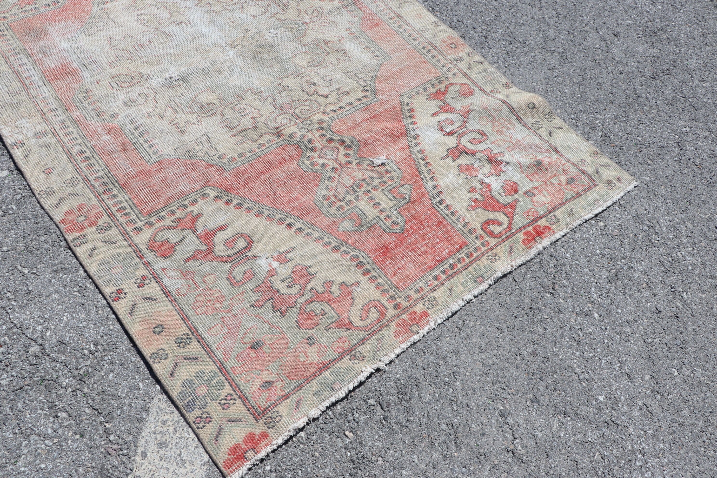 Rugs for Nursery, Oushak Rugs, Dining Room Rug, Nursery Rug, Turkish Rug, Vintage Rug, Moroccan Rug, Red Antique Rug, 4.5x7.1 ft Area Rug