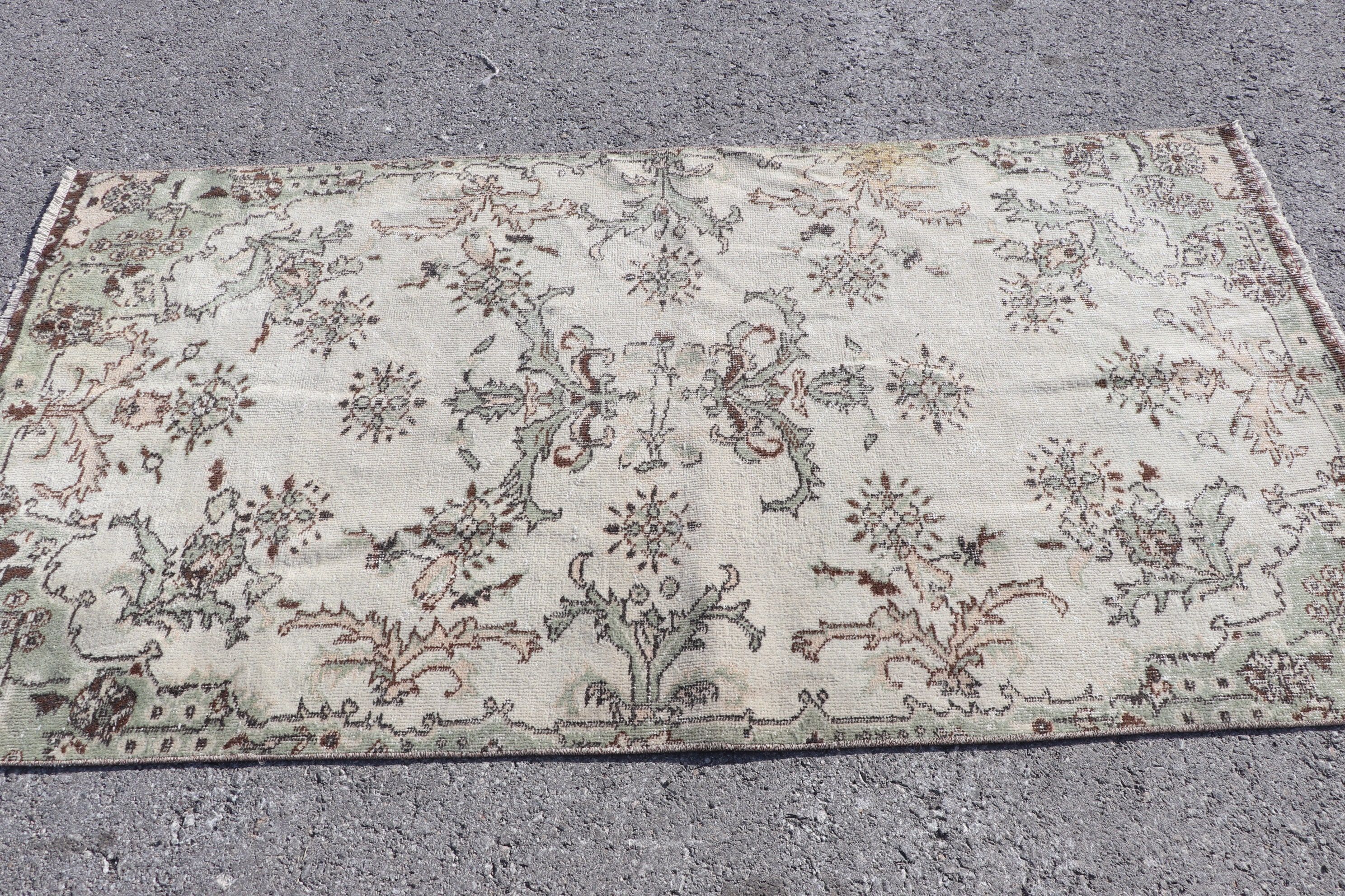 Türk Halısı, 3.5x6.8 ft Accent Halı, Bej Anadolu Halıları, Yatak Odası Halıları, Giriş Halıları, Mutfak Halıları, Doğal Halı, Vintage Halı, Yatak Odası Halısı