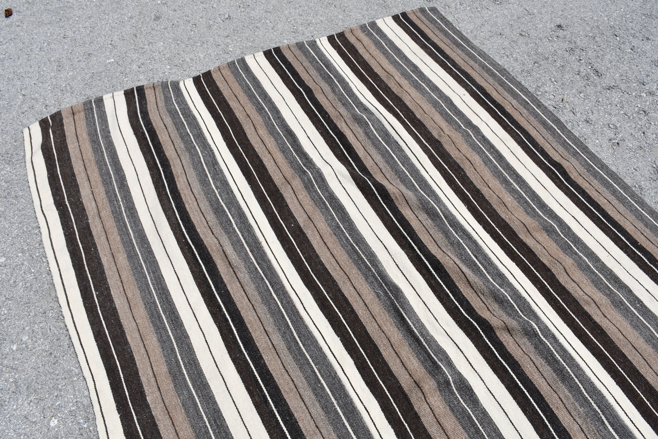 Kitchen Rug, Dining Room Rug, 5.2x8.6 ft Large Rug, Oushak Rug, White Home Decor Rug, Kilim, Turkish Rug, Living Room Rugs, Vintage Rugs