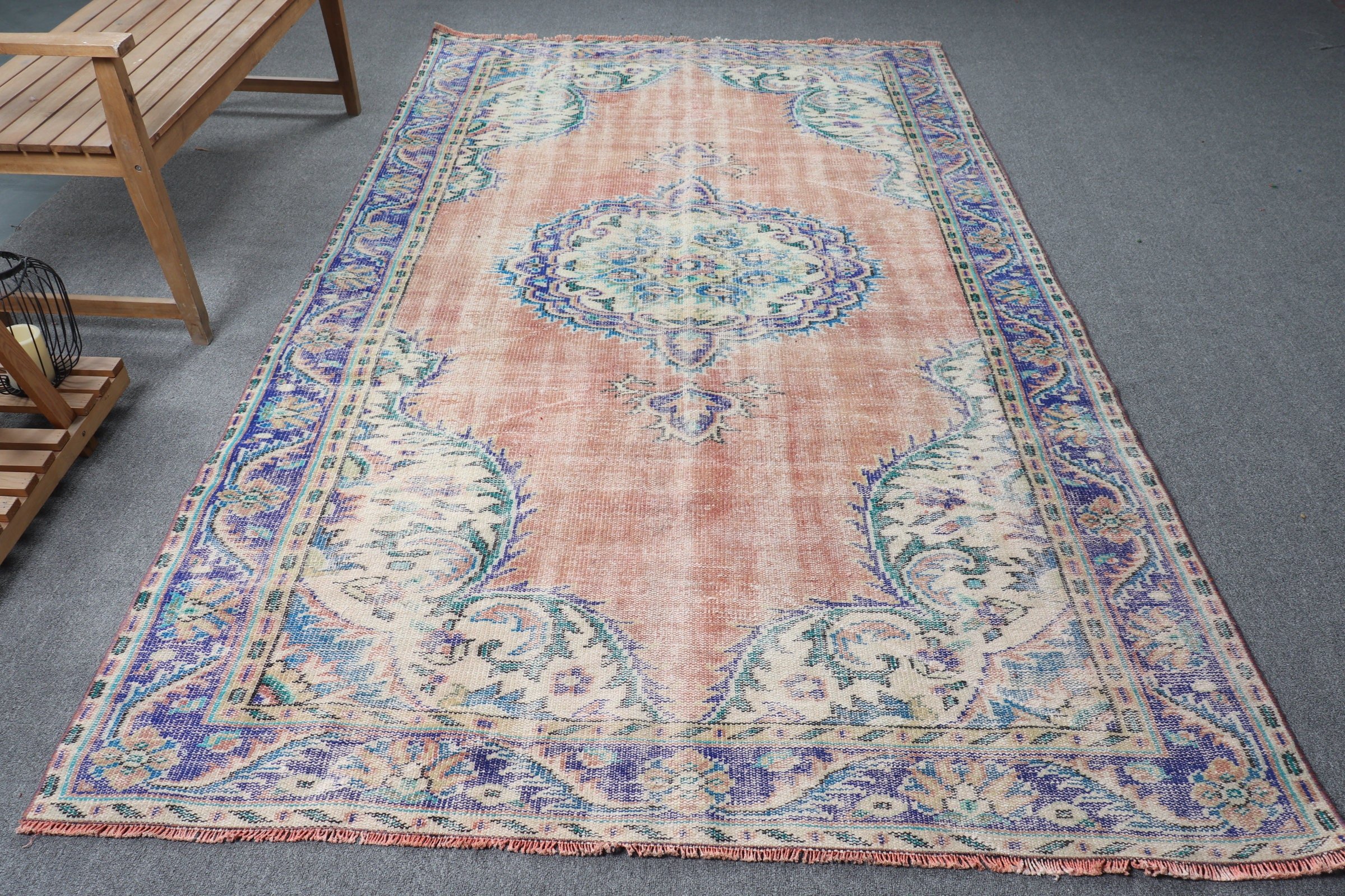 Living Room Rug, Vintage Rug, Rugs for Dining Room, Red  5.8x9.7 ft Large Rug, Turkish Rug, Bedroom Rugs
