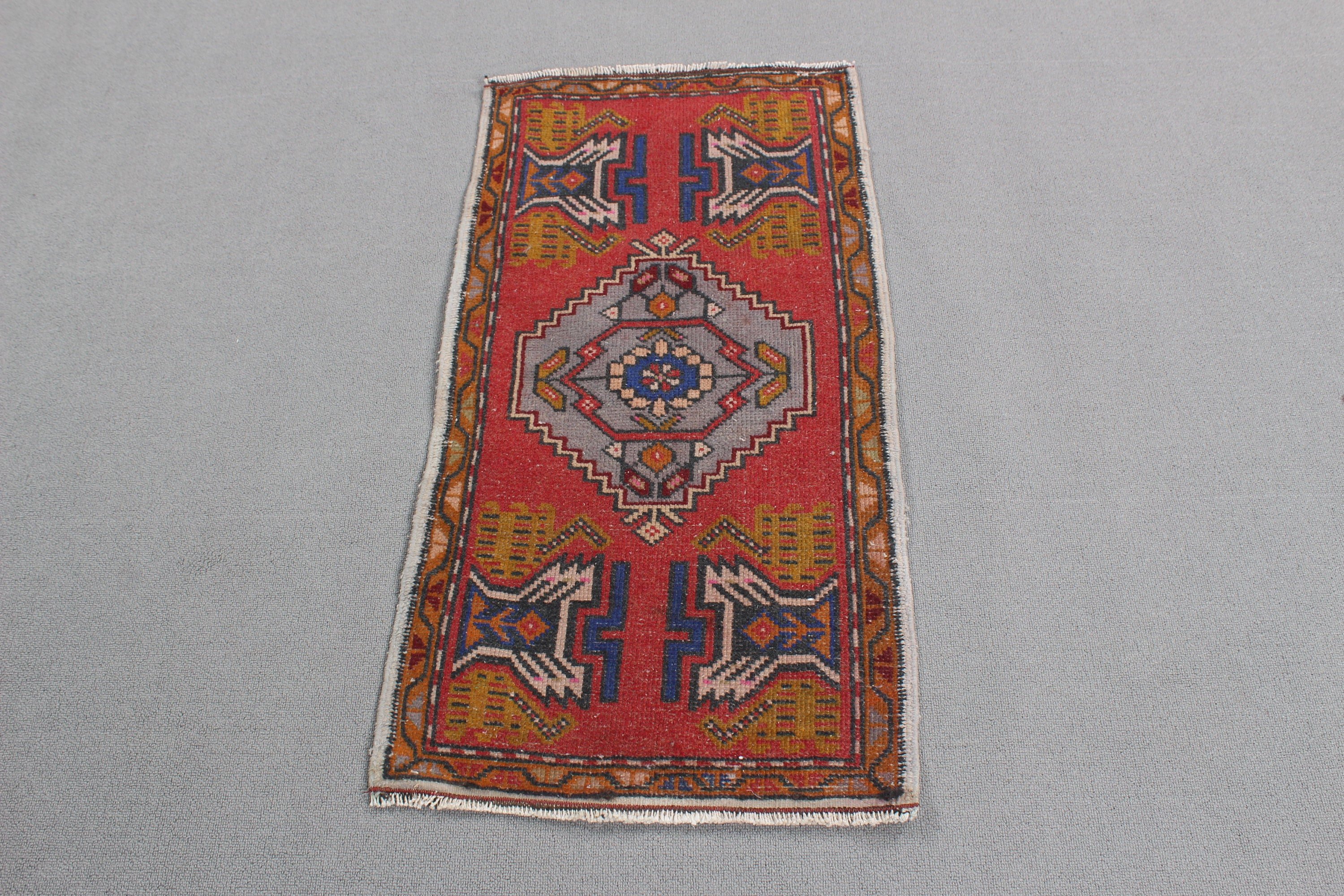 Vintage Rugs, Bedroom Rugs, Small Vintage Rug, Red Oriental Rug, 1.7x3.3 ft Small Rug, Kitchen Rug, Turkish Rugs, Small Area Rugs, Boho Rug