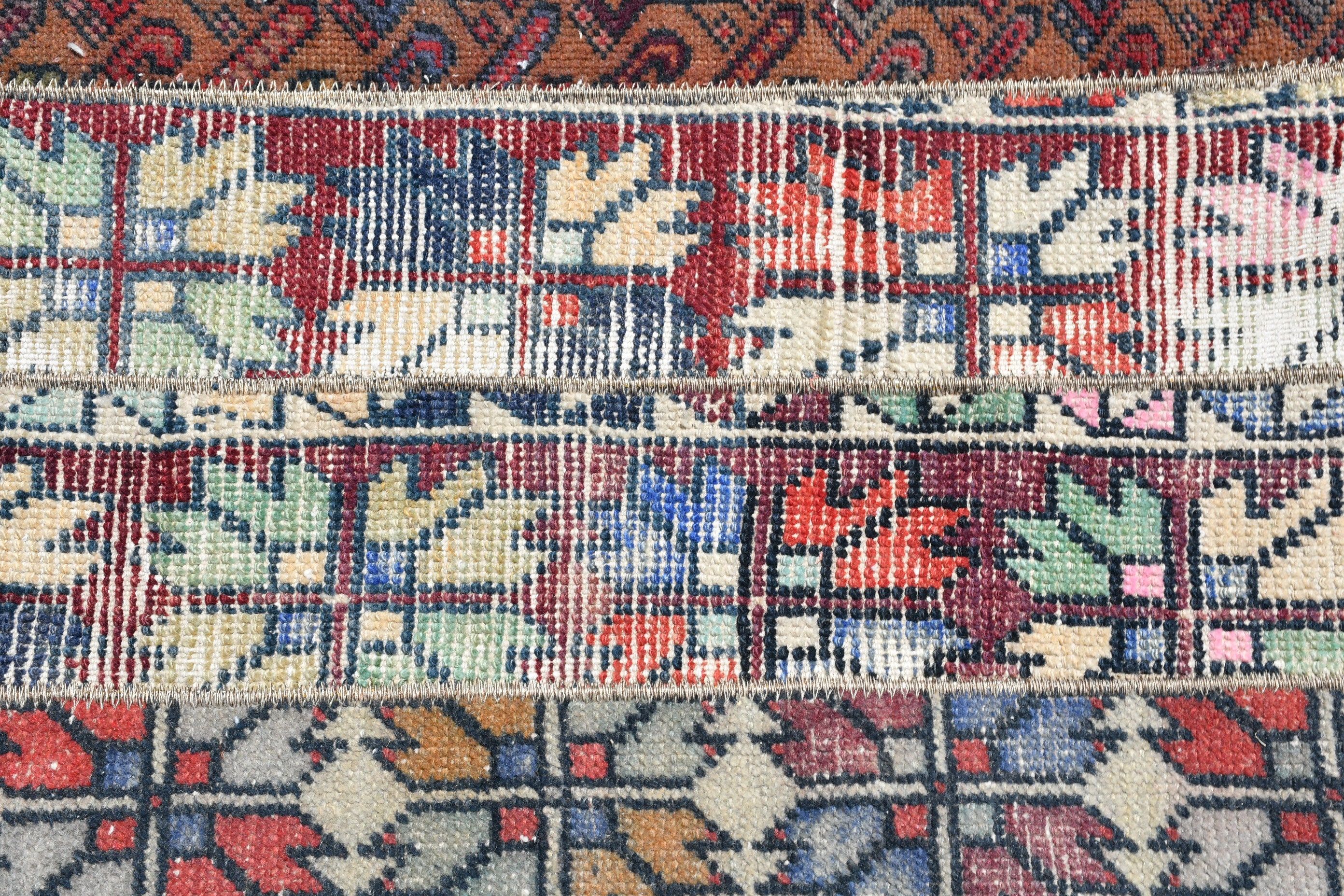 Abstract Rug, Pink Anatolian Rug, Stair Rug, Vintage Rugs, Home Decor Rug, Turkish Rugs, Hallway Rug, Moroccan Rugs, 1.9x5.7 ft Runner Rug