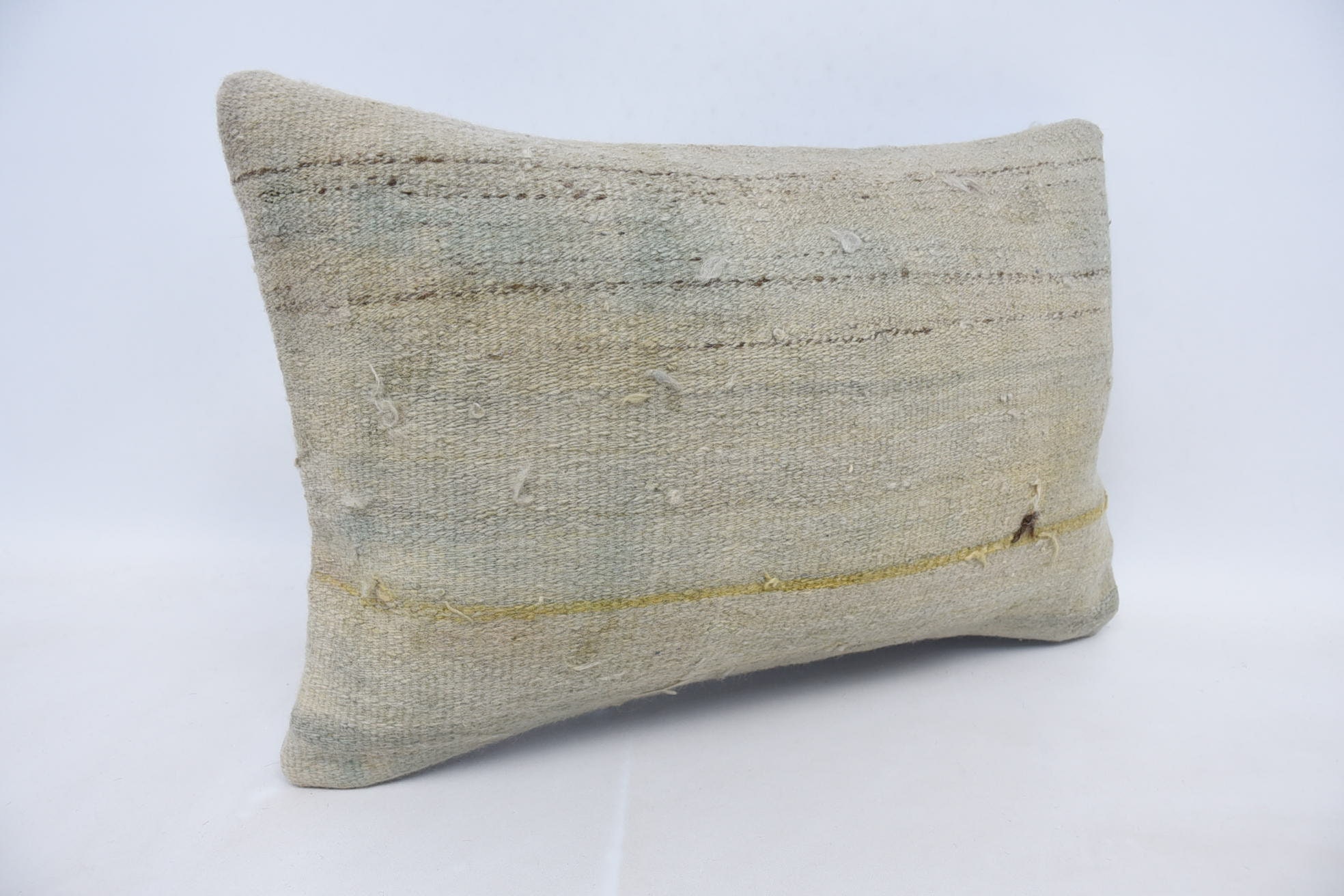 16"x24" Beige Pillow Sham, Handmade Kilim Cushion, Home Decor Pillow, Throw Kilim Pillow, Sofa Cushion, Tribal Pillow Case