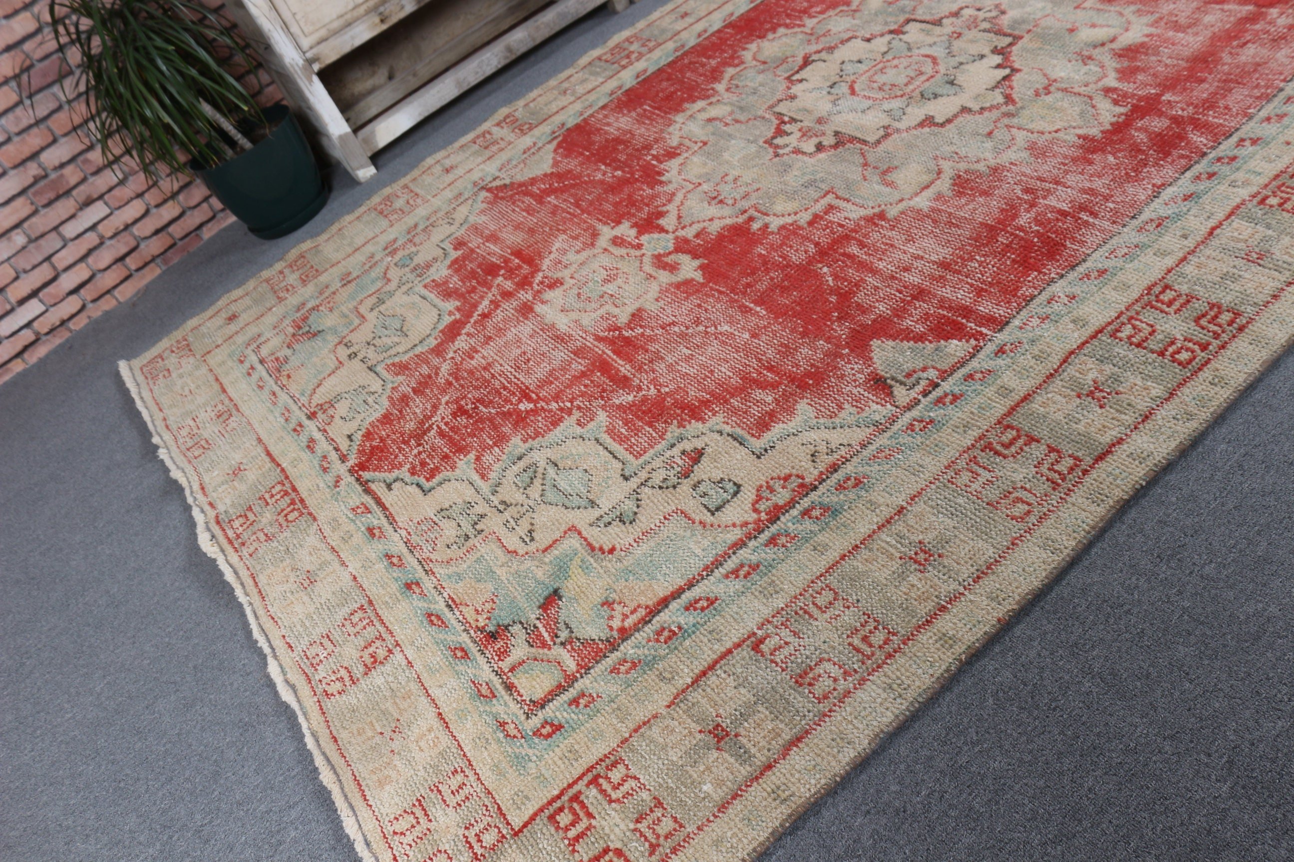 Cool Rugs, Large Boho Rug, Handwoven Rug, Turkish Rug, 5.6x8.6 ft Large Rug, Large Vintage Rugs, Vintage Rug, Red Bedroom Rugs, Turkey Rug