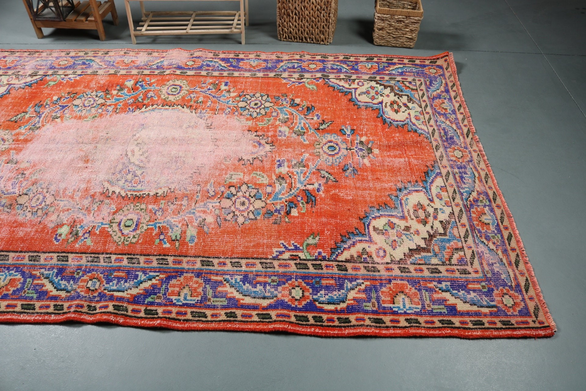 Wool Rug, Vintage Rug, 5.5x5.9 ft Area Rugs, Decorative Rug, Living Room Rug, Turkish Rugs, Rugs for Dining Room, Kitchen Rugs, Antique Rug