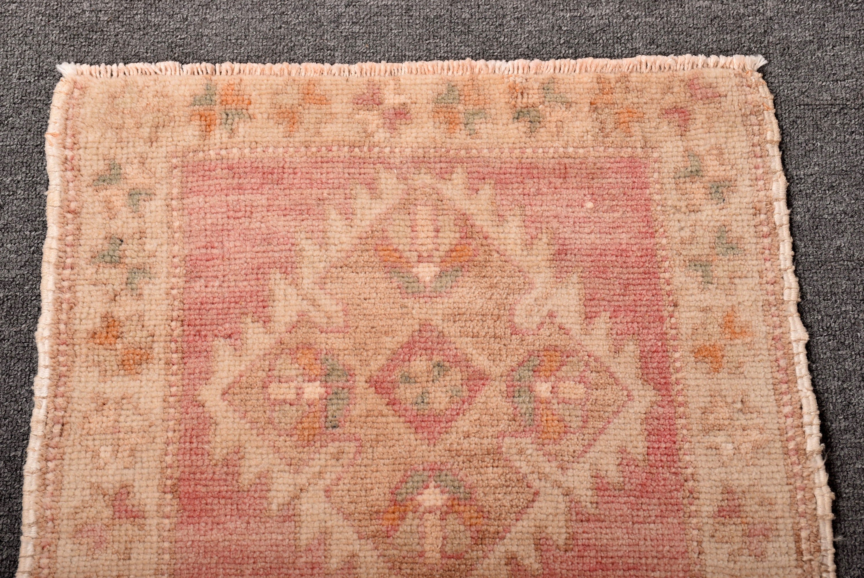 Beige Wool Rug, Turkish Rug, Vintage Rugs, Statement Rug, Car Mat Rug, 1.5x3 ft Small Rugs, Luxury Rugs, Ethnic Rugs, Small Vintage Rugs