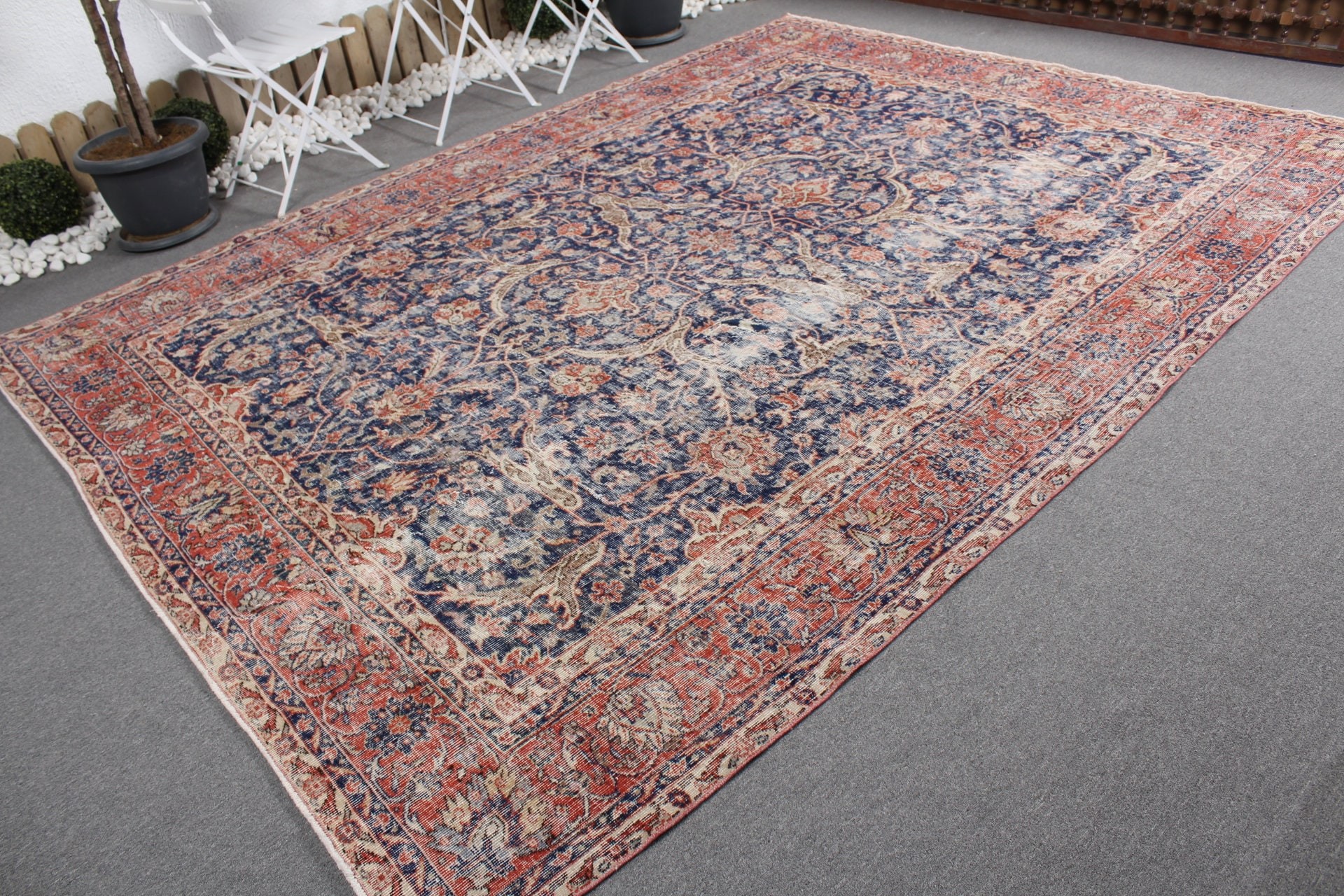 Eclectic Rug, Turkish Rug, Blue Moroccan Rug, Antique Rug, Vintage Rugs, 8.2x11.1 ft Oversize Rug, Dining Room Rug, Floor Rugs, Salon Rug