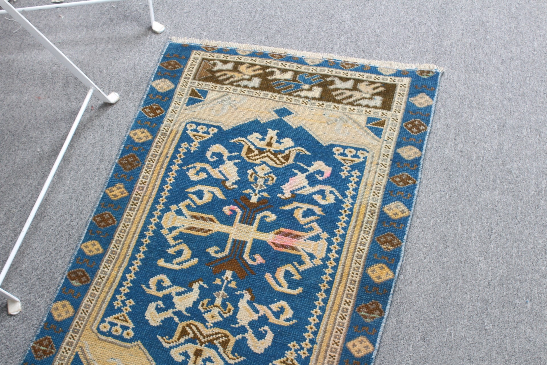 Vintage Rug, Boho Rug, Blue Bedroom Rugs, Moroccan Rug, Cool Rug, Wall Hanging Rugs, 1.8x3 ft Small Rugs, Rugs for Car Mat, Turkish Rug