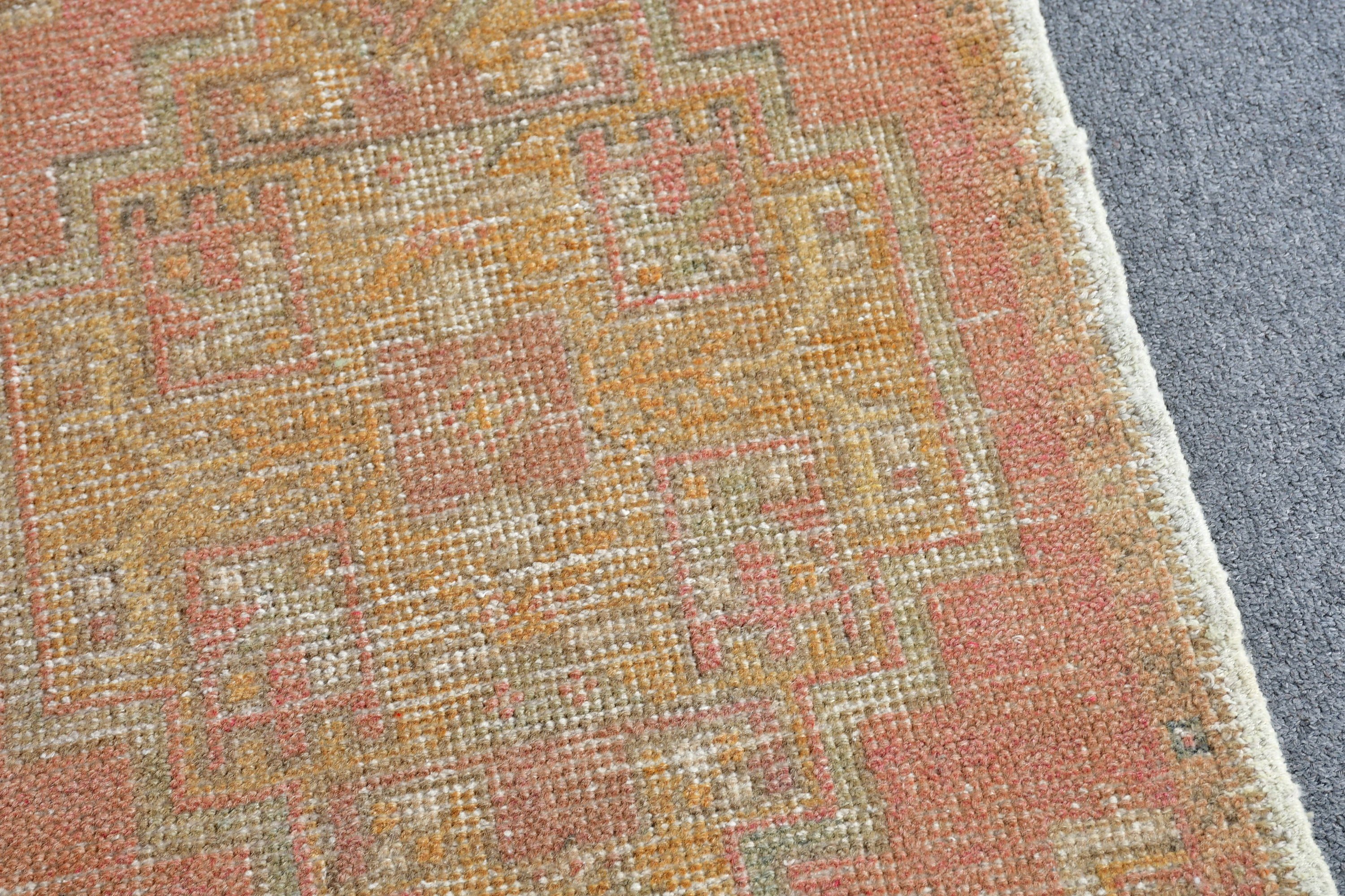 Aesthetic Rugs, Vintage Rug, Turkish Rug, Oriental Rug, Anatolian Rugs, 1.6x2.9 ft Small Rug, Kitchen Rug, Yellow Oriental Rugs, Entry Rug