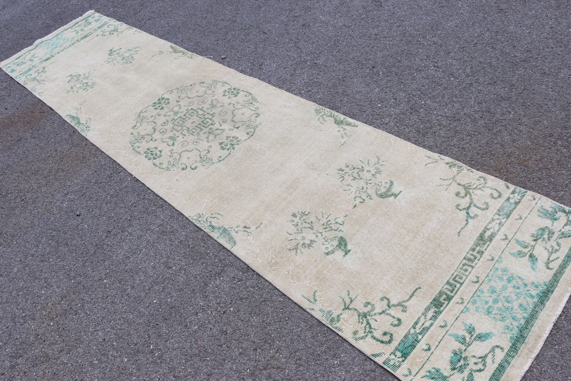 Yün Halılar, Türk Halısı, Merdiven Halısı, Koridor Halıları, Koridor Halıları, Yeşil 2.5x11 ft Runner Halıları, Vintage Halı, Havalı Halı