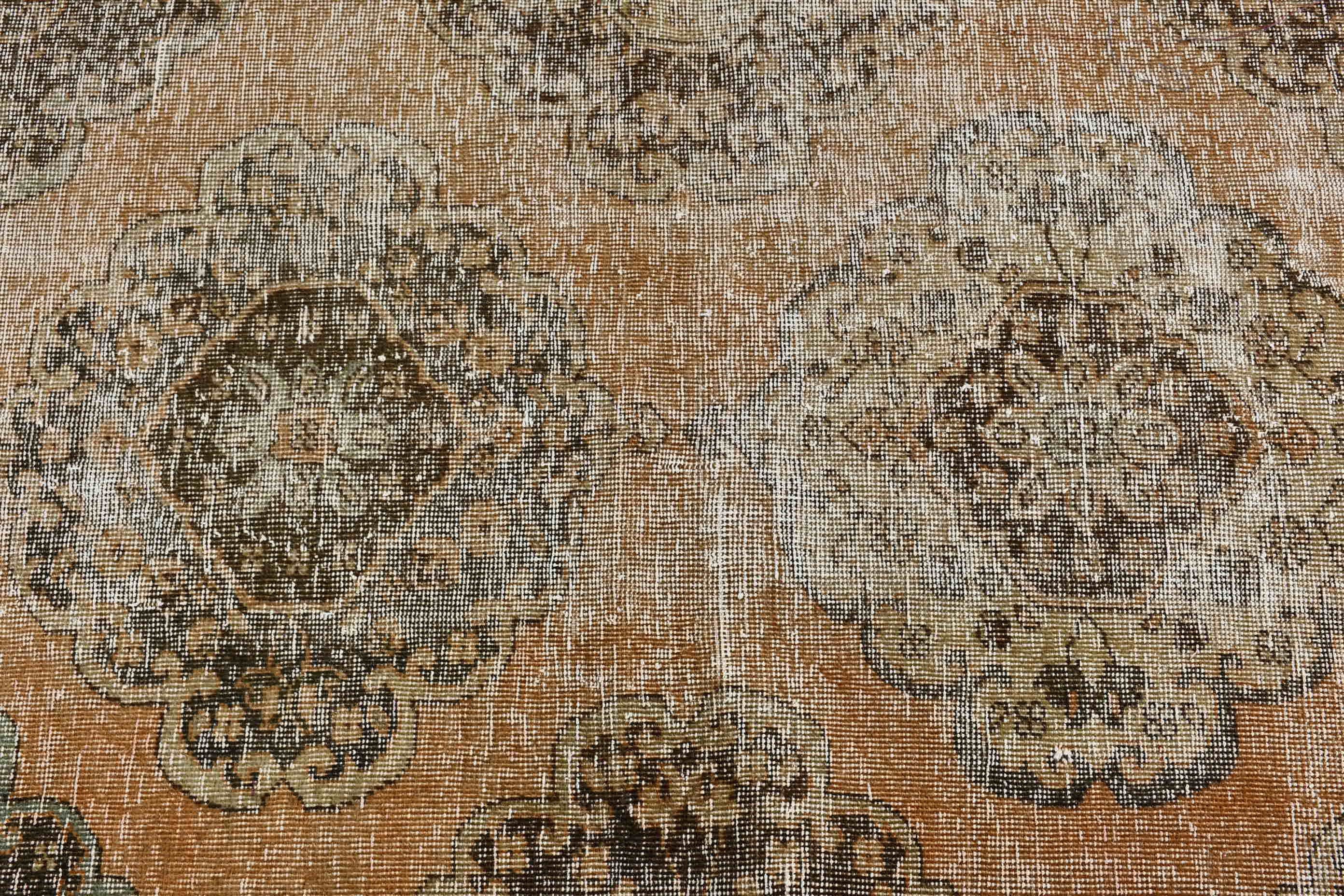 Oriental Rug, Brown Cool Rug, Corridor Rugs, Vintage Rug, Hallway Rug, Abstract Rugs, Turkish Rugs, 2.9x8.7 ft Runner Rug, Home Decor Rug