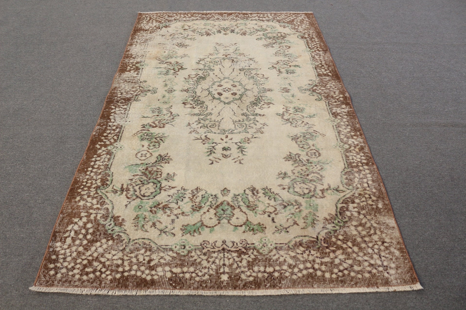 Cool Rug, Rugs for Living Room, 4.6x7.9 ft Area Rug, Indoor Rug, Beige Floor Rug, Turkish Rug, Vintage Rug, Oriental Rugs, Bedroom Rug