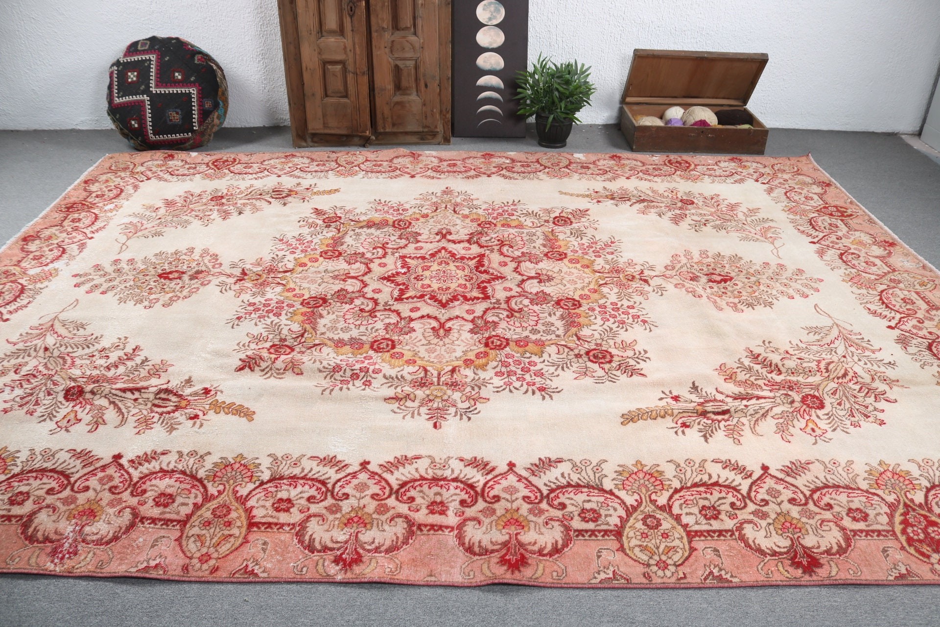 Oversize Turkish Rug, Handwoven Rugs, 9.1x12.6 ft Oversize Rugs, Beige Floor Rugs, Cool Rug, Living Room Rug, Turkish Rug, Vintage Rug