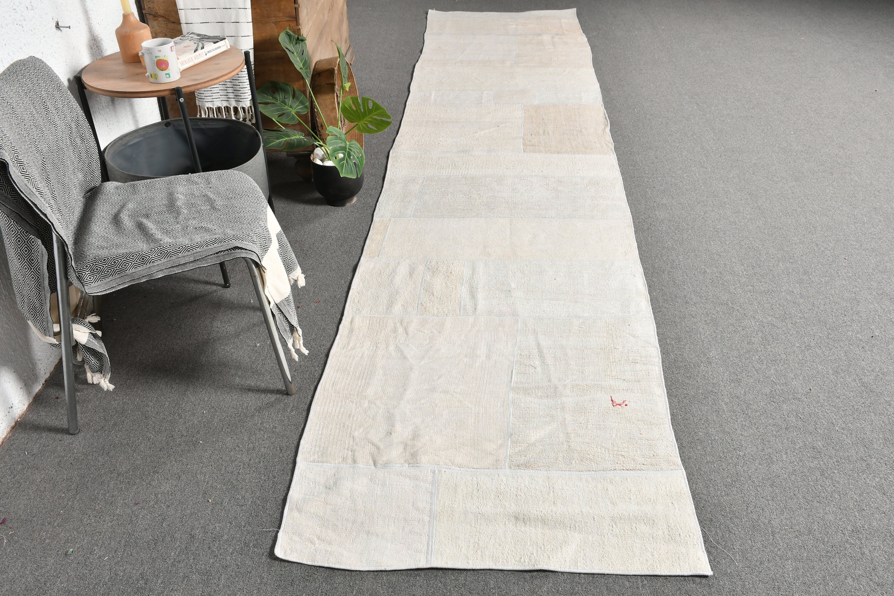 Sanat Halısı, Mutfak Halısı, Merdiven Halısı, Fas Halıları, 2,7x12,5 ft Runner Halısı, Koridor Halısı, Türk Halıları, Vintage Halılar, Eski Halılar, Beyaz Oushak Halı