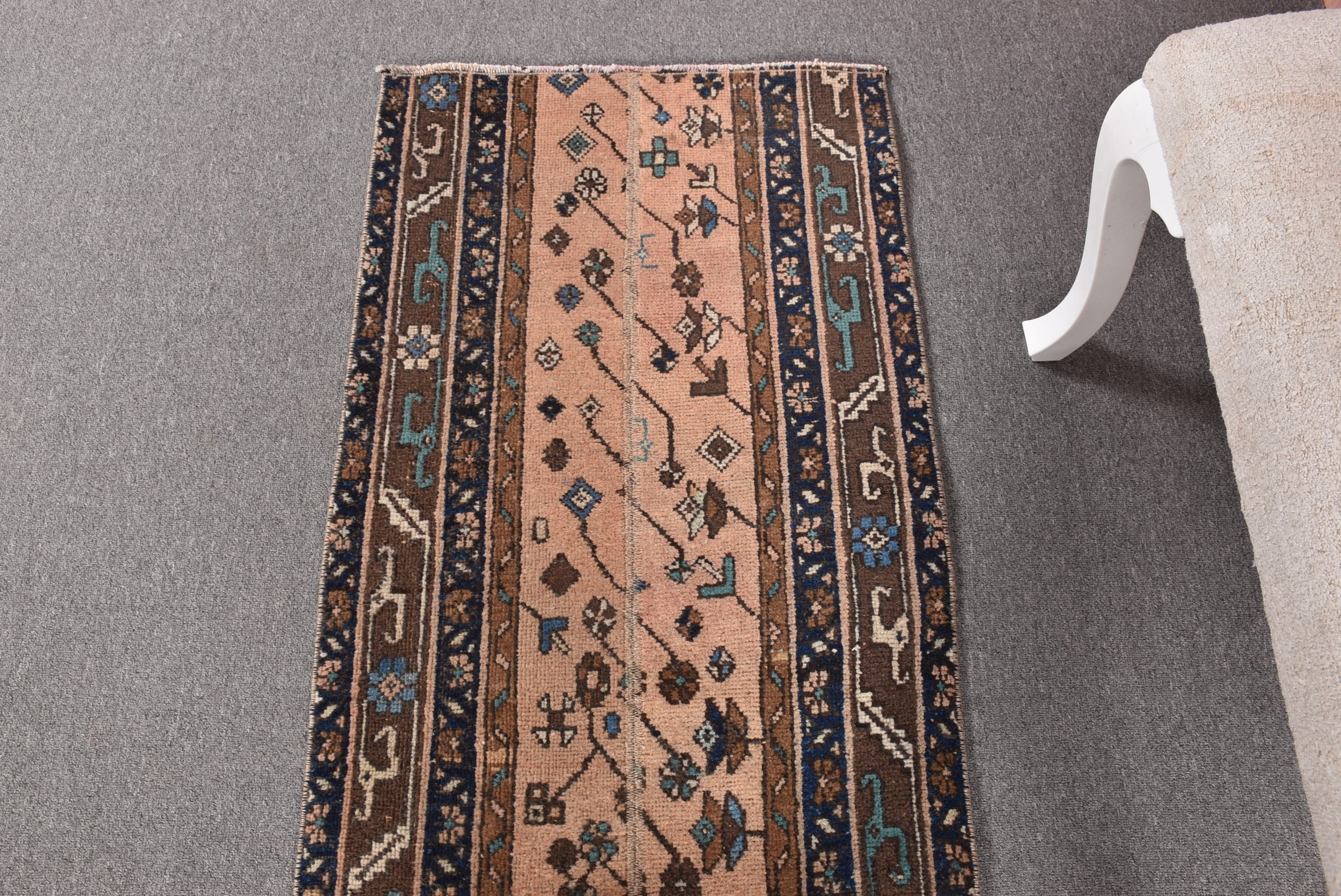 Beni Ourain Koşucu Halısı, Yün Halısı, Egzotik Halılar, Koridor Halısı, Mavi Mutfak Halıları, Türk Halıları, Havalı Halılar, Vintage Halı, 2.1x6.1 ft Runner Halısı