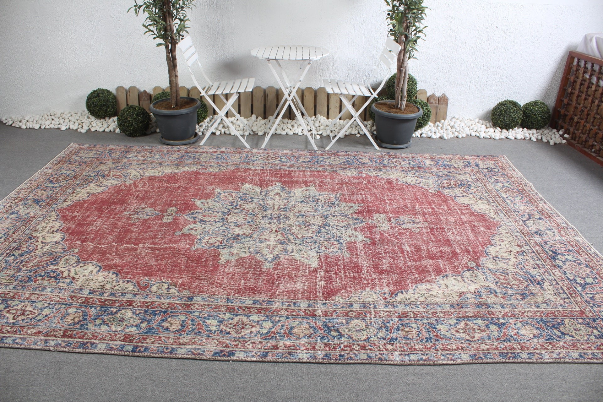 Turkish Rug, Vintage Rugs, Office Rugs, 7.4x11.5 ft Oversize Rugs, Kitchen Rugs, Anatolian Rug, Red Oriental Rugs, Salon Rug, Saloon Rug