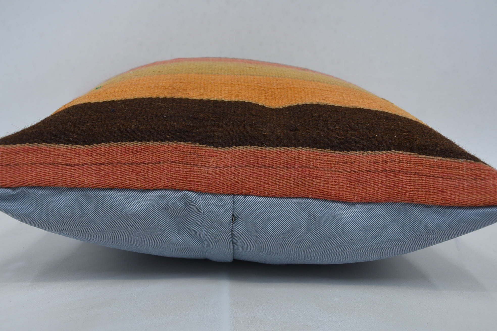 Office Chair Pillow Case, Antique Pillows, Boho Pillow, Kilim Cushion Sham, 18"x18" Orange Cushion, Morroccon Kilim Cushion Cushion Case