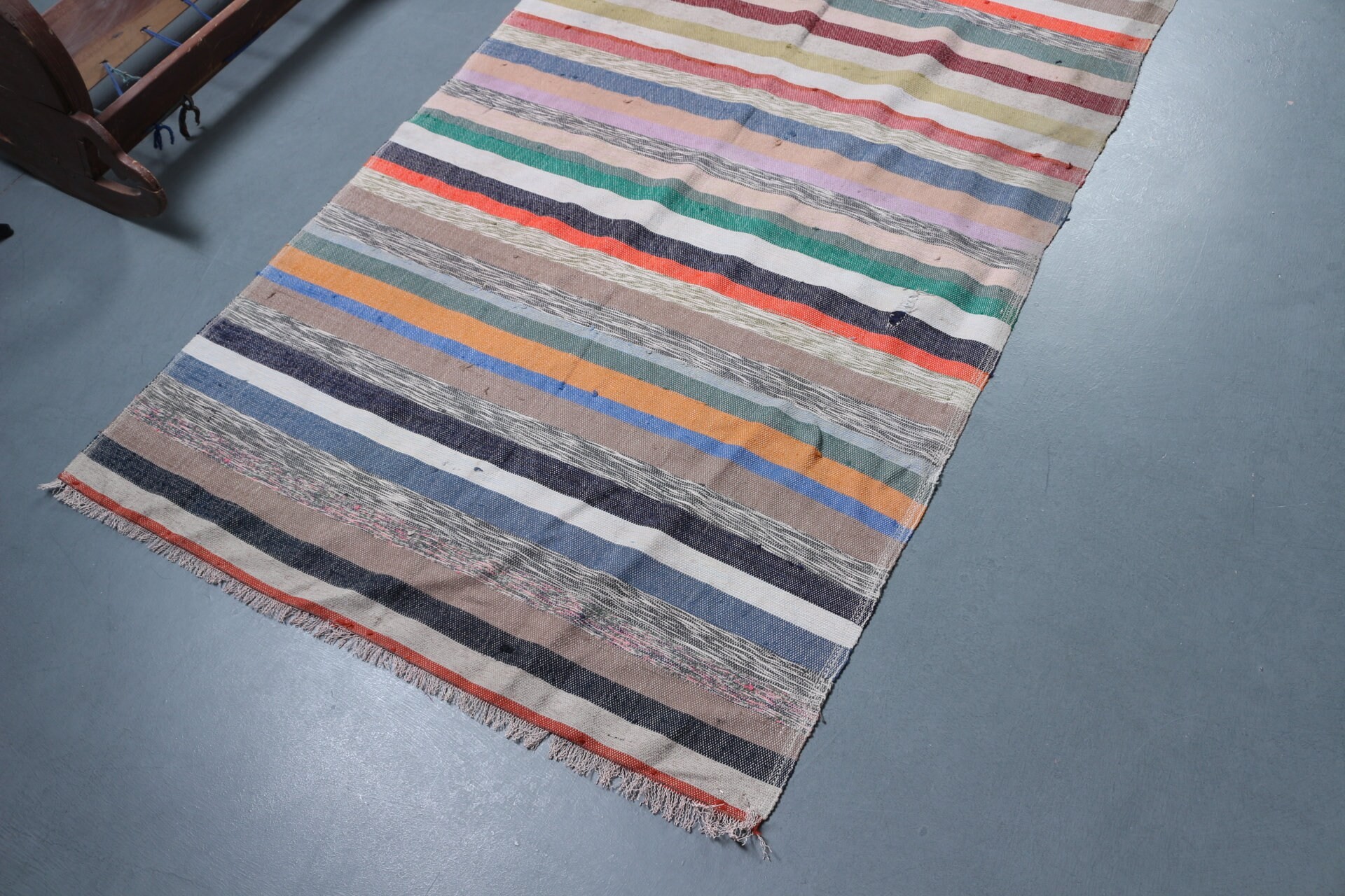 Vintage Halı, Merdiven Halısı, Türk Halıları, Koridor Halısı, Bej Anadolu Halısı, Anadolu Halıları, Ev Dekorasyonu Halısı, 3.6x11.5 ft Runner Halısı, Kilim