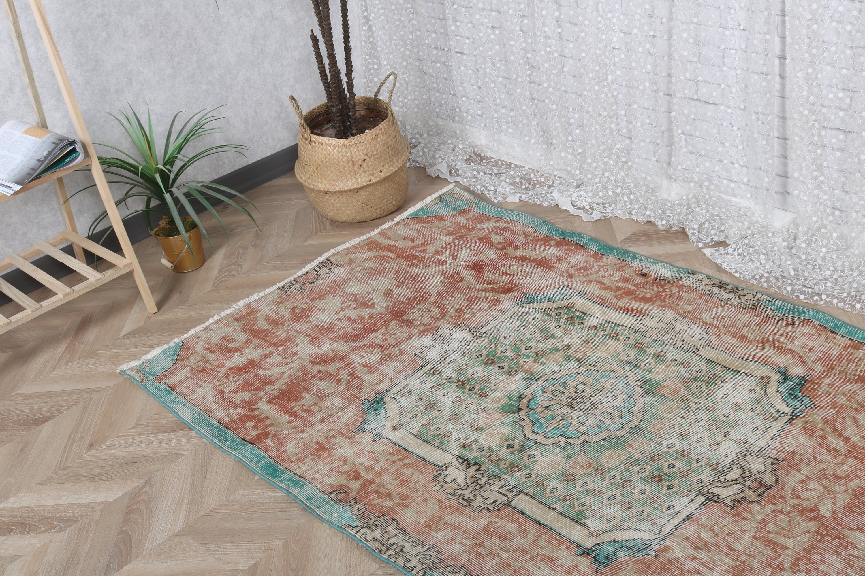 Çocuk Halıları, Modern Halı, 3,8x6,2 ft Aksan Halıları, Yatak Odası Halısı, Türk Halısı, Vintage Halı, Giriş Halıları, Turuncu Oryantal Halı, Lüks Halılar