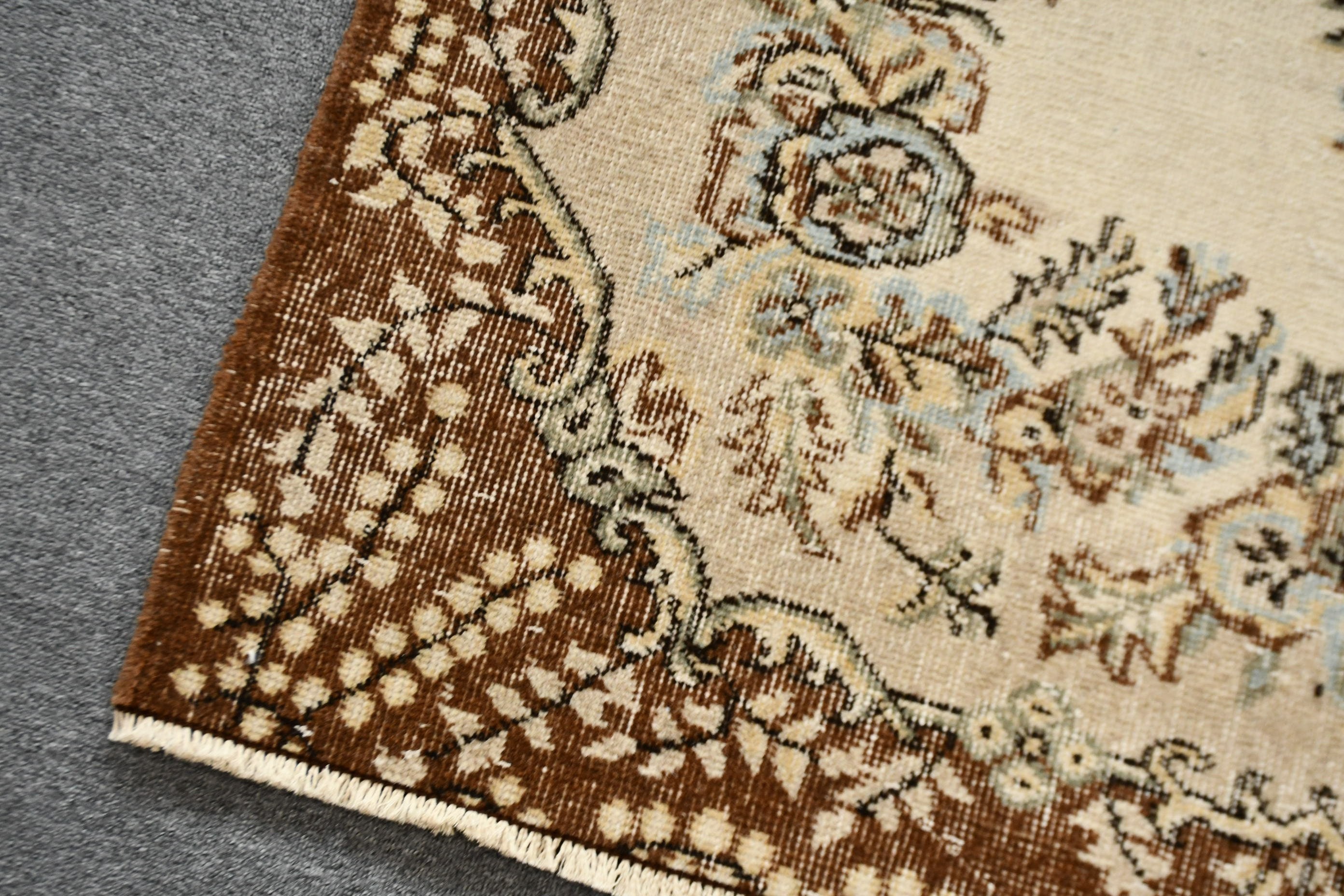 Kitchen Rugs, Antique Rug, Handwoven Rugs, Rugs for Kitchen, Vintage Rug, Floor Rug, Turkish Rug, Beige Antique Rugs, 3.9x6.9 ft Area Rug