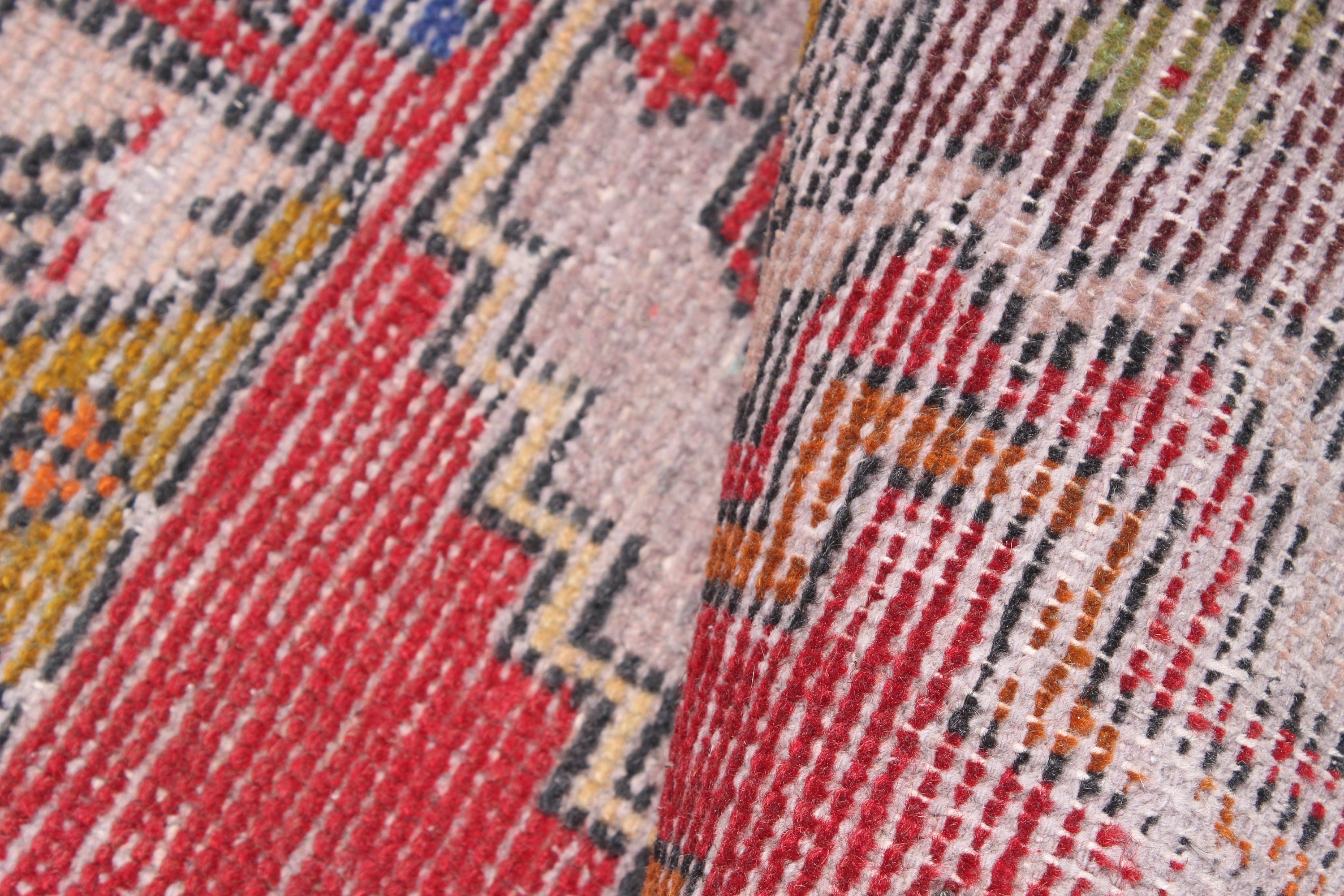 1.6x3 ft Small Rugs, Floor Rugs, Red Neutral Rug, Turkish Rugs, Small Boho Rugs, Exotic Rugs, Vintage Rug, Small Area Rugs