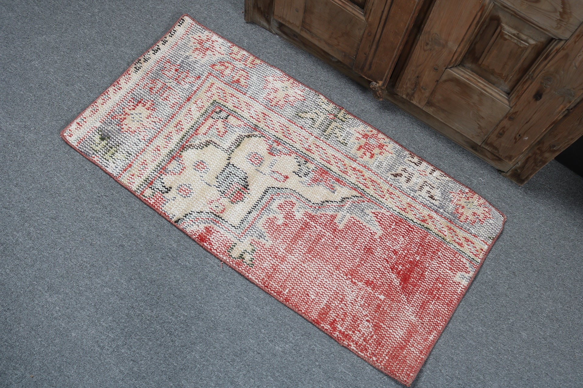 Small Boho Rugs, Turkish Rug, Red Bedroom Rugs, Small Vintage Rug, Oriental Rugs, Vintage Rug, Antique Rugs, 1.6x3.3 ft Small Rugs